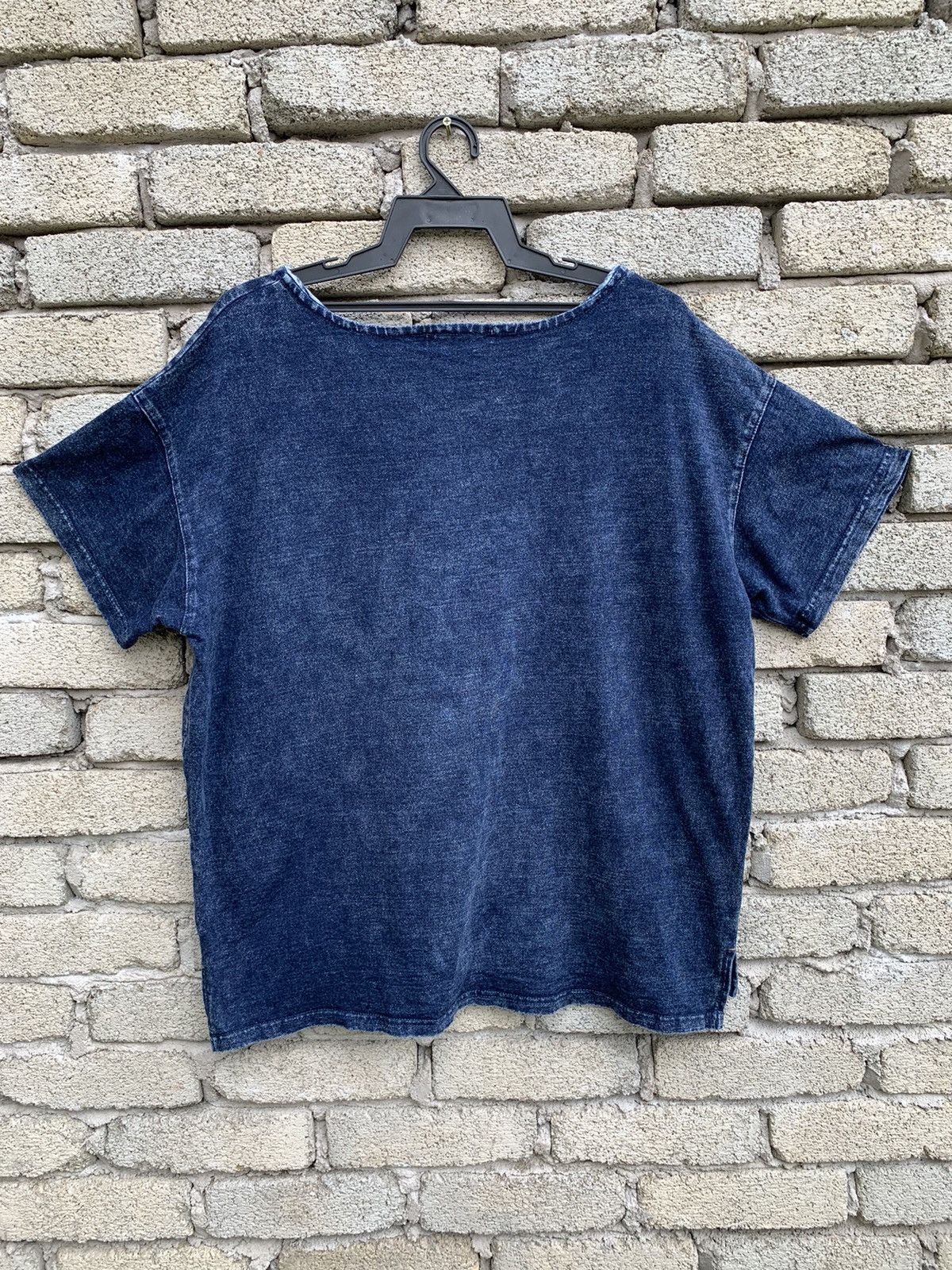 Japanese Brand Pipue de Pique Indigo Blue Single Pocket T Shirt Size US XL / EU 56 / 4 - 5 Thumbnail