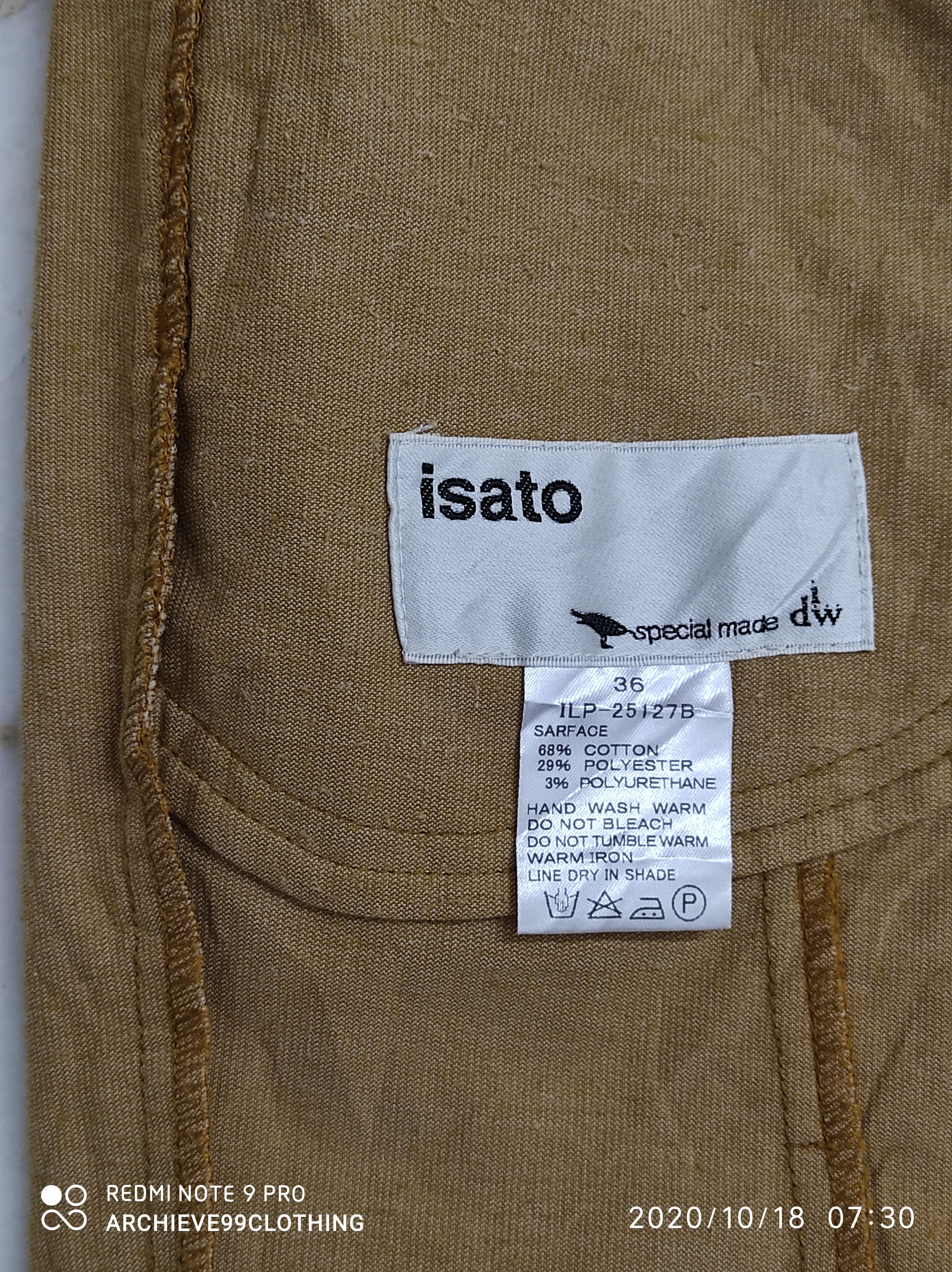 Designer Archive ISATO SPECIAL MADE Cropped PANTS JAPAN Size 25" / US 0 / IT 36 - 3 Thumbnail