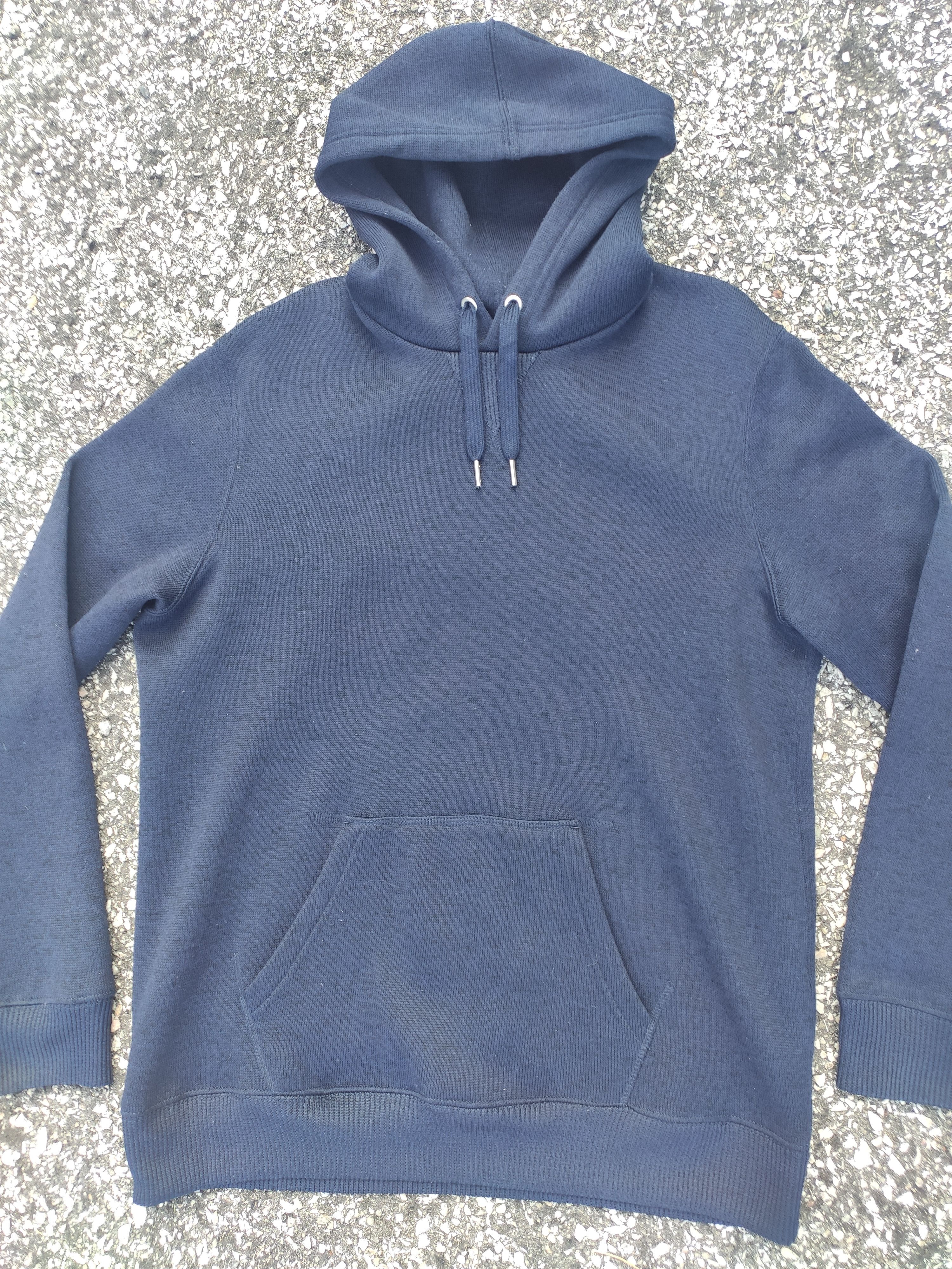 Japanese Brand × Uniqlo GU Plain Blue Black Pullover Hoodie Size US L / EU 52-54 / 3 - 2 Thumbnail