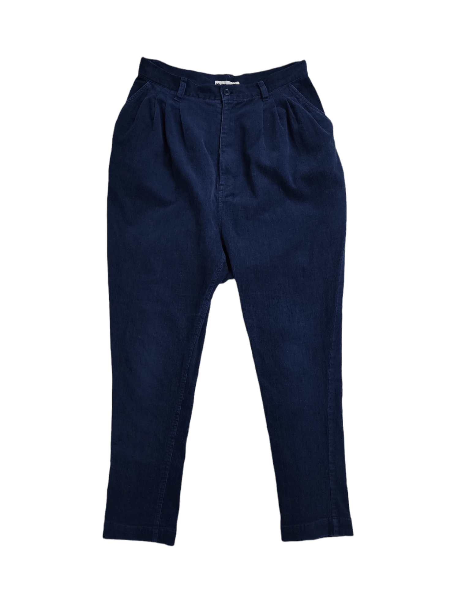 image of Archival Clothing x Issey Miyake Ne Net Capri Velvet Balloon Trousers in Blue, Women's (Size 29)
