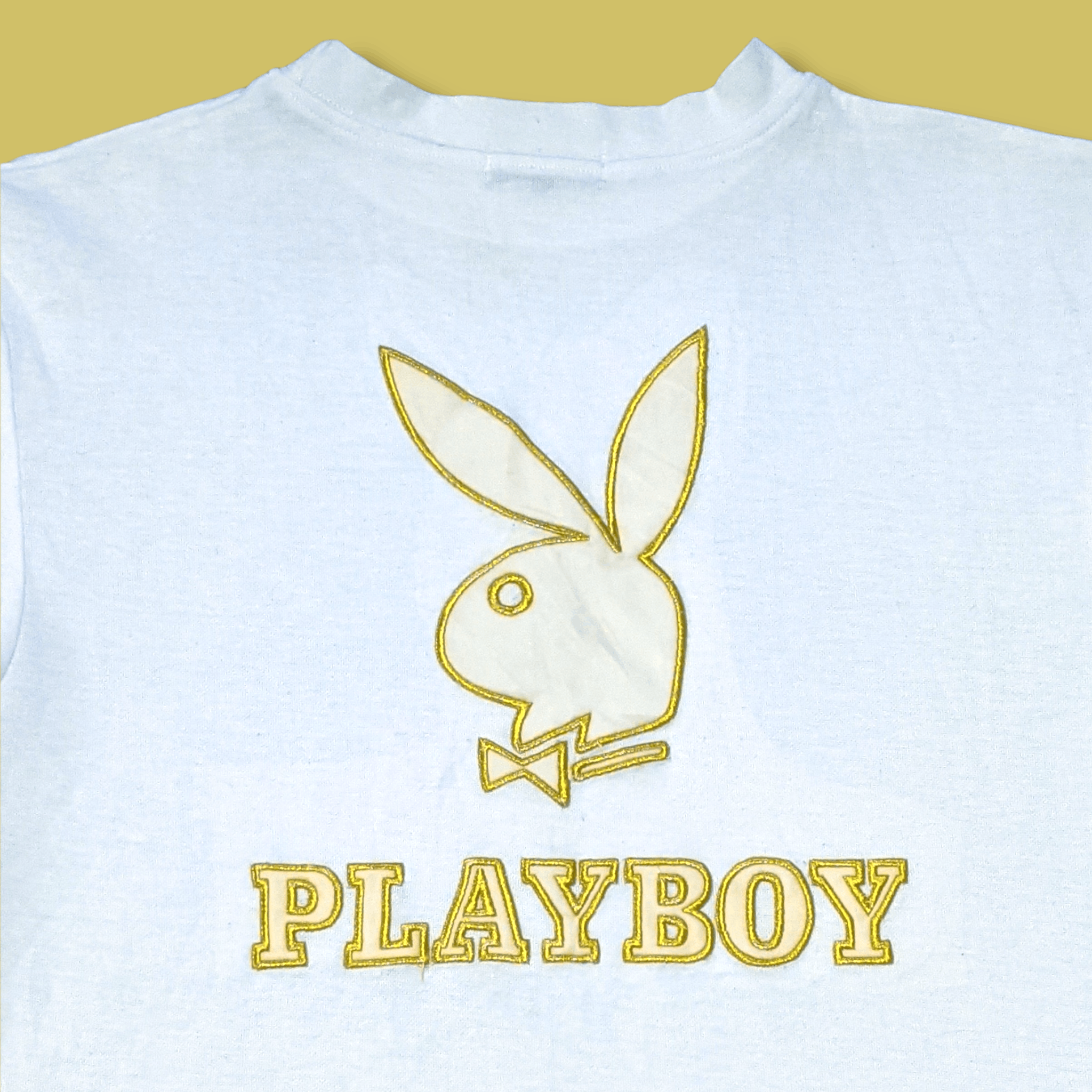 Playboy × Vintage Vintage Playboy Gold Embroidered Big Logo T shirt Size US M / EU 48-50 / 2 - 3 Thumbnail