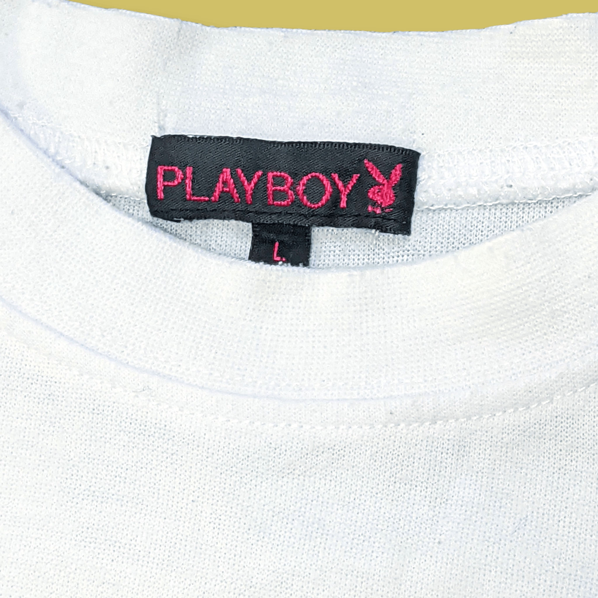 Playboy × Vintage Vintage Playboy Gold Embroidered Big Logo T shirt Size US M / EU 48-50 / 2 - 5 Thumbnail