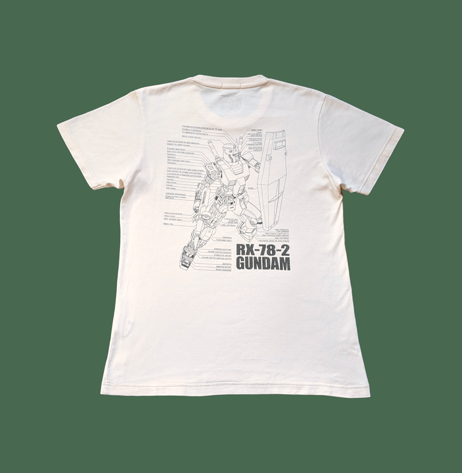 Anime × Cartoon Network × Vintage Vintage Gundam Rx78 Mobile Suit Diagram Anime T shirt Size US M / EU 48-50 / 2 - 2 Thumbnail