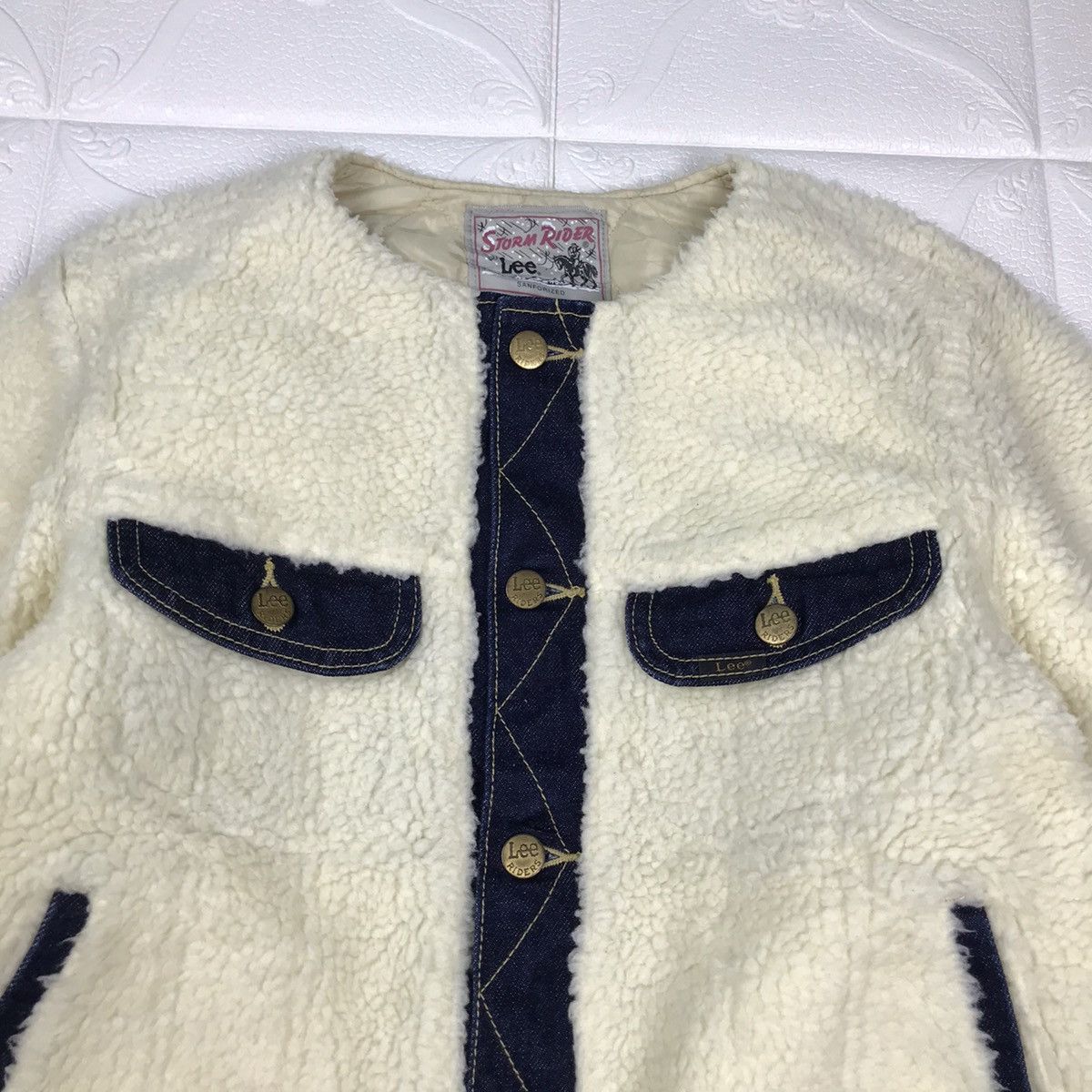 Designer × Lee × Vintage Vintage Lee Design By E Hyphenworldgarllery Fleece Jacket Size XS / US 0-2 / IT 36-38 - 3 Thumbnail