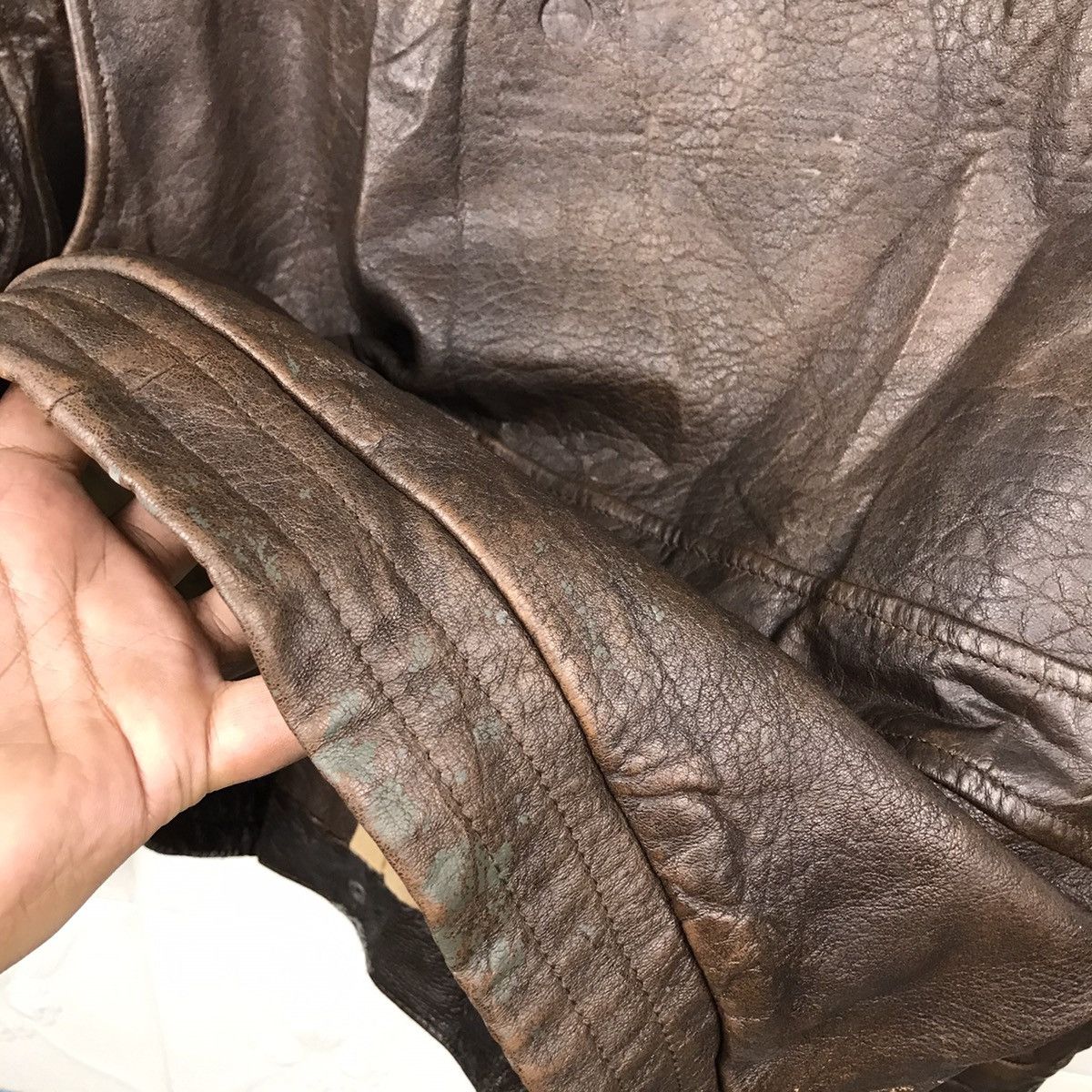 Japanese Brand × Vintage Vintage 80s Deux2c by Creek Sherpa Leather Jacket Size US L / EU 52-54 / 3 - 14 Thumbnail