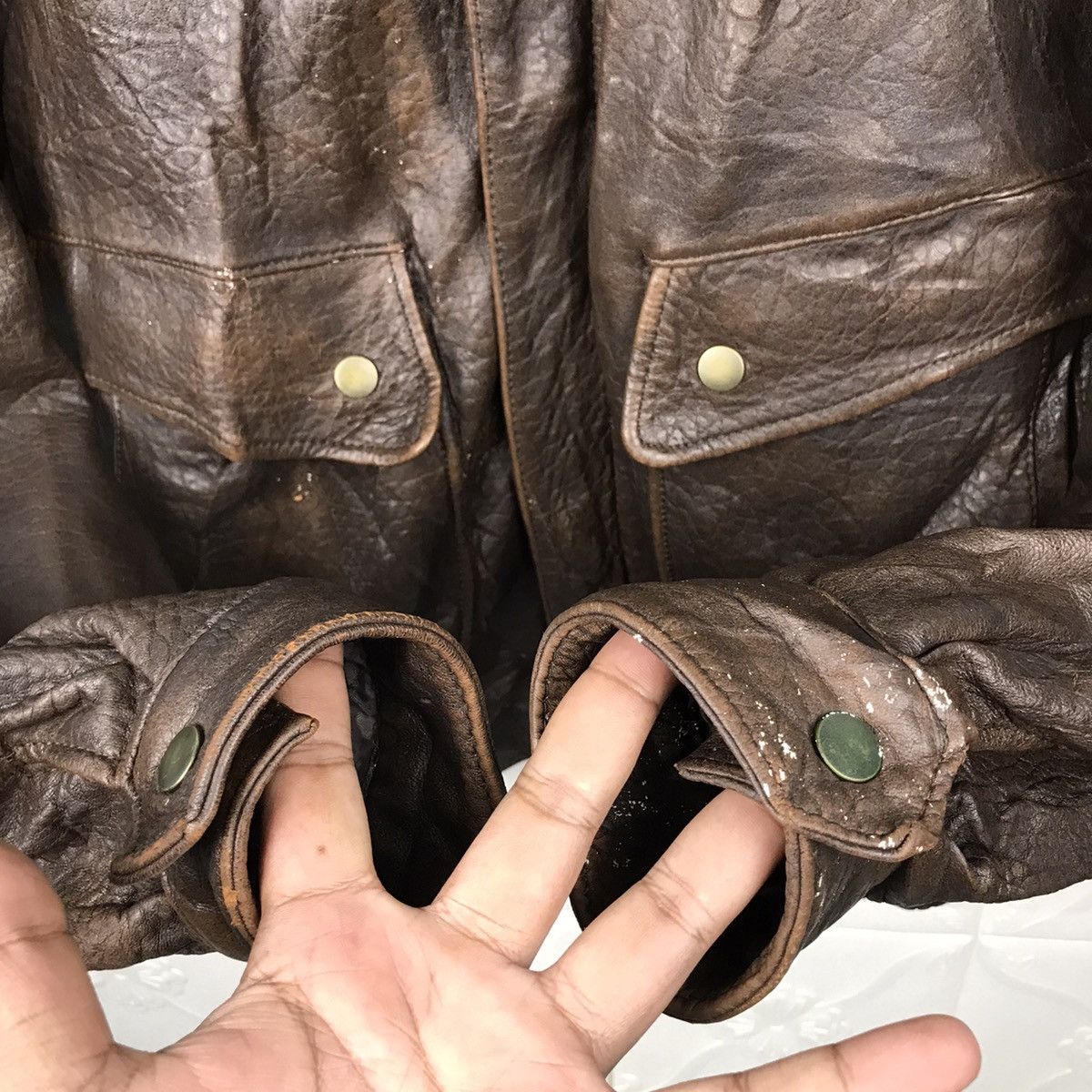 Japanese Brand × Vintage Vintage 80s Deux2c by Creek Sherpa Leather Jacket Size US L / EU 52-54 / 3 - 7 Thumbnail