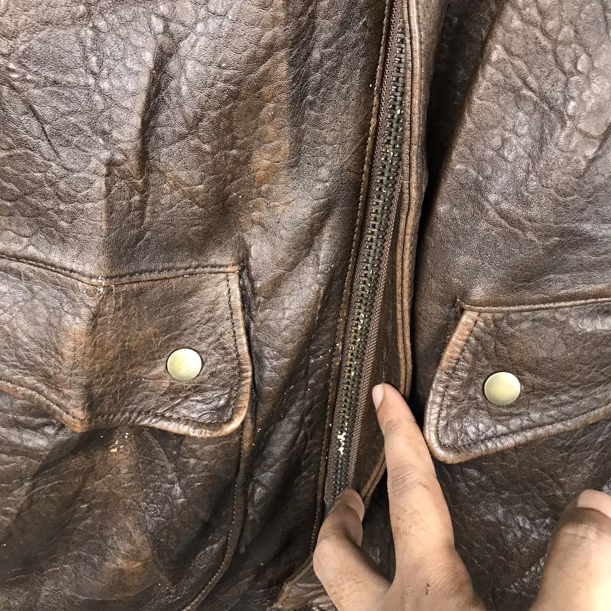 Japanese Brand × Vintage Vintage 80s Deux2c by Creek Sherpa Leather Jacket Size US L / EU 52-54 / 3 - 8 Thumbnail