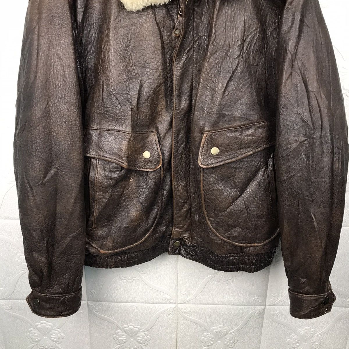 Japanese Brand × Vintage Vintage 80s Deux2c by Creek Sherpa Leather Jacket Size US L / EU 52-54 / 3 - 3 Thumbnail