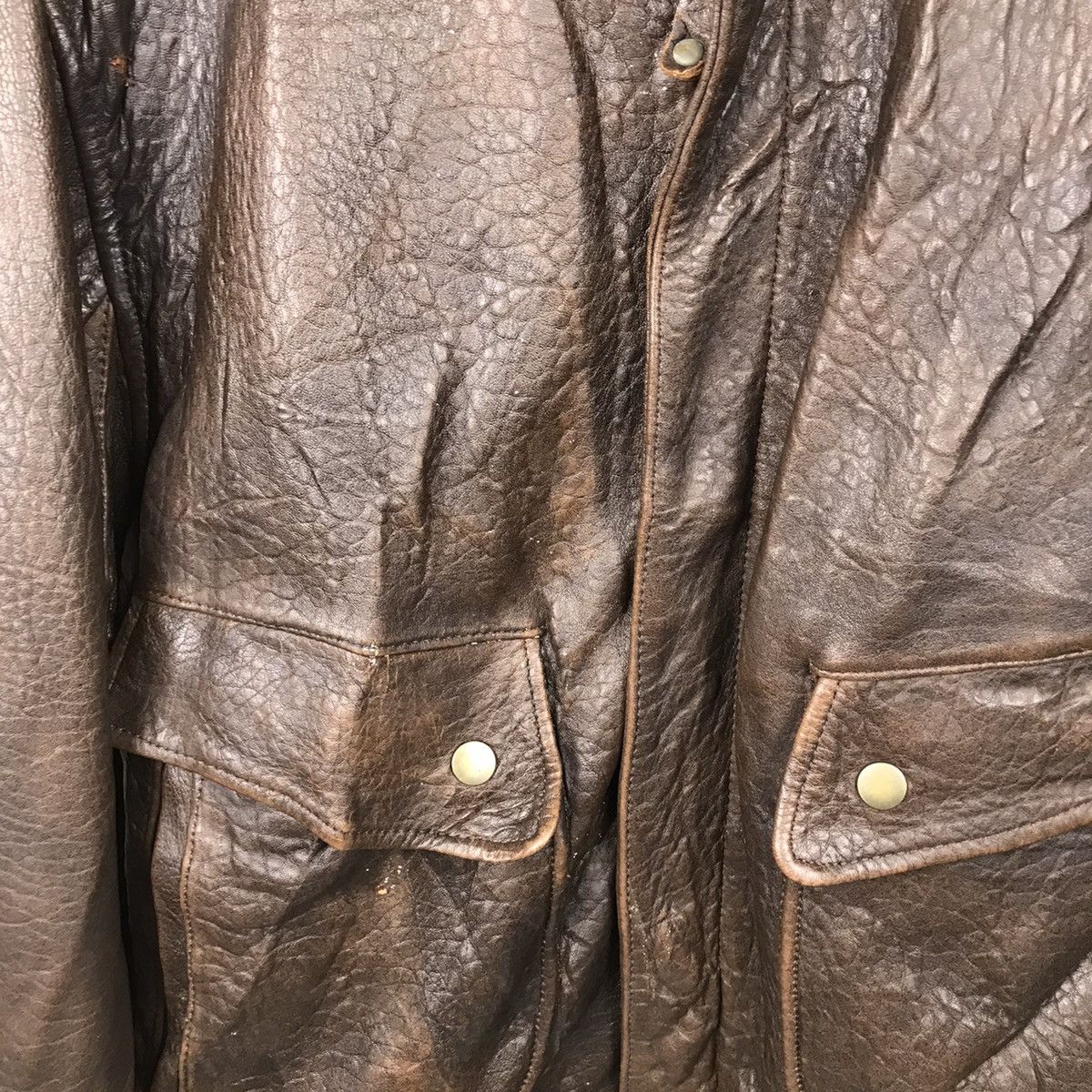 Japanese Brand × Vintage Vintage 80s Deux2c by Creek Sherpa Leather Jacket Size US L / EU 52-54 / 3 - 4 Thumbnail