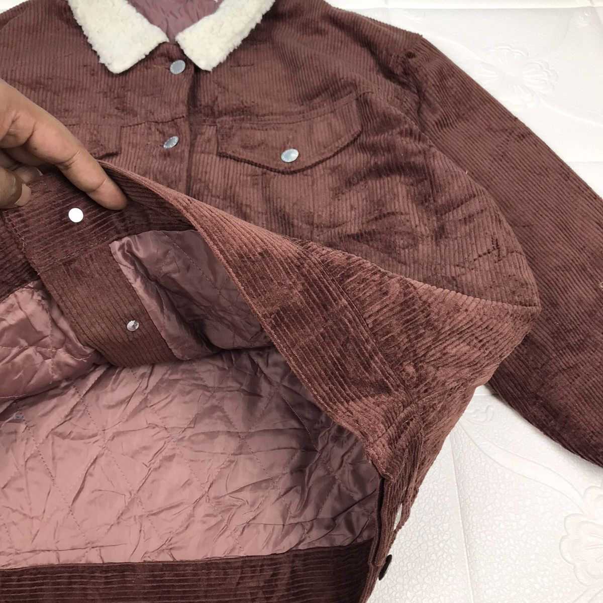 Japanese Brand × Vintage Vintage Japanese Retro Girl Sherpa Jacket Size L / US 10 / IT 46 - 9 Thumbnail