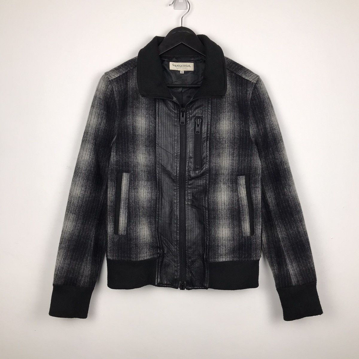 Japanese Brand × Vanquish × Vintage Vintage 90s Vanquish Japan Checkered Wool Jacket Size XS / US 0-2 / IT 36-38 - 1 Thumbnail
