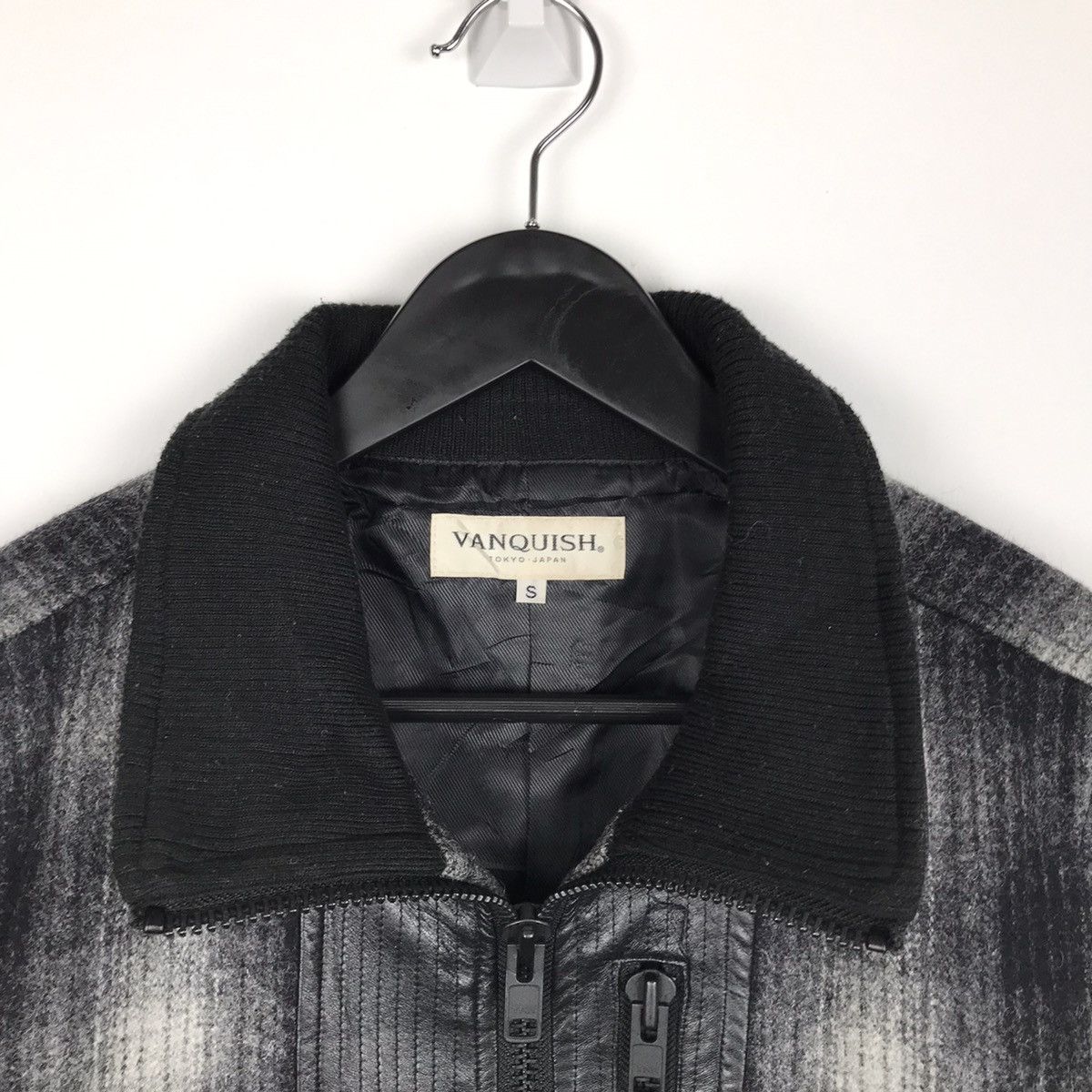 Japanese Brand × Vanquish × Vintage Vintage 90s Vanquish Japan Checkered Wool Jacket Size XS / US 0-2 / IT 36-38 - 4 Thumbnail