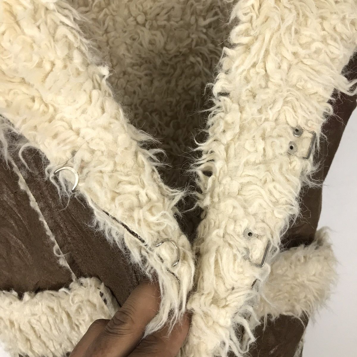 Japanese Brand × Leather × Vintage Vintage Patchwork Fur Faux Leather Handmade Vest Jacket Size XXS / US 00 / IT 34 - 11 Thumbnail