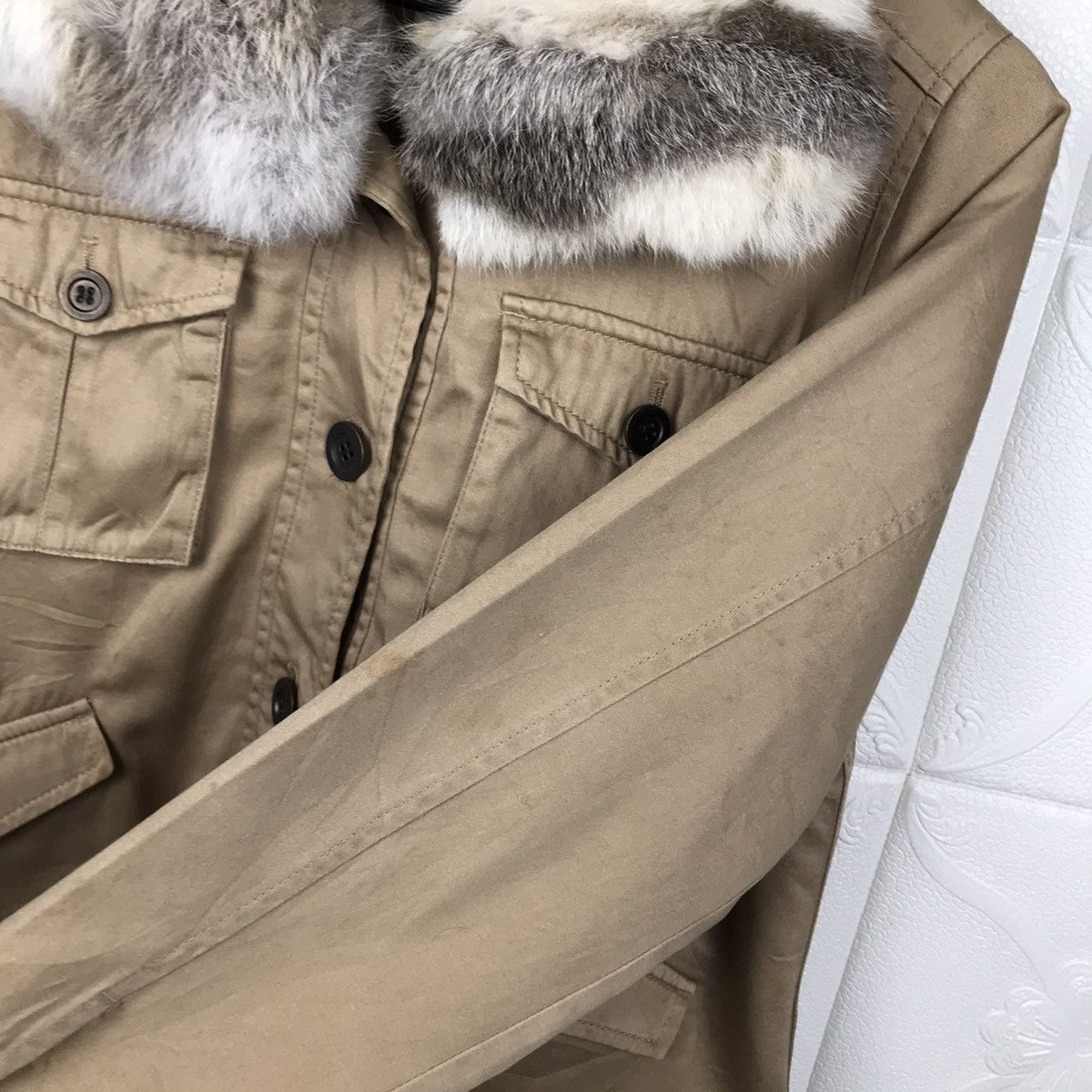 Designer × Japanese Brand × Vintage Japanese Lowrys Farm Fur Cropper Parka Jacket Size XS / US 0-2 / IT 36-38 - 6 Thumbnail