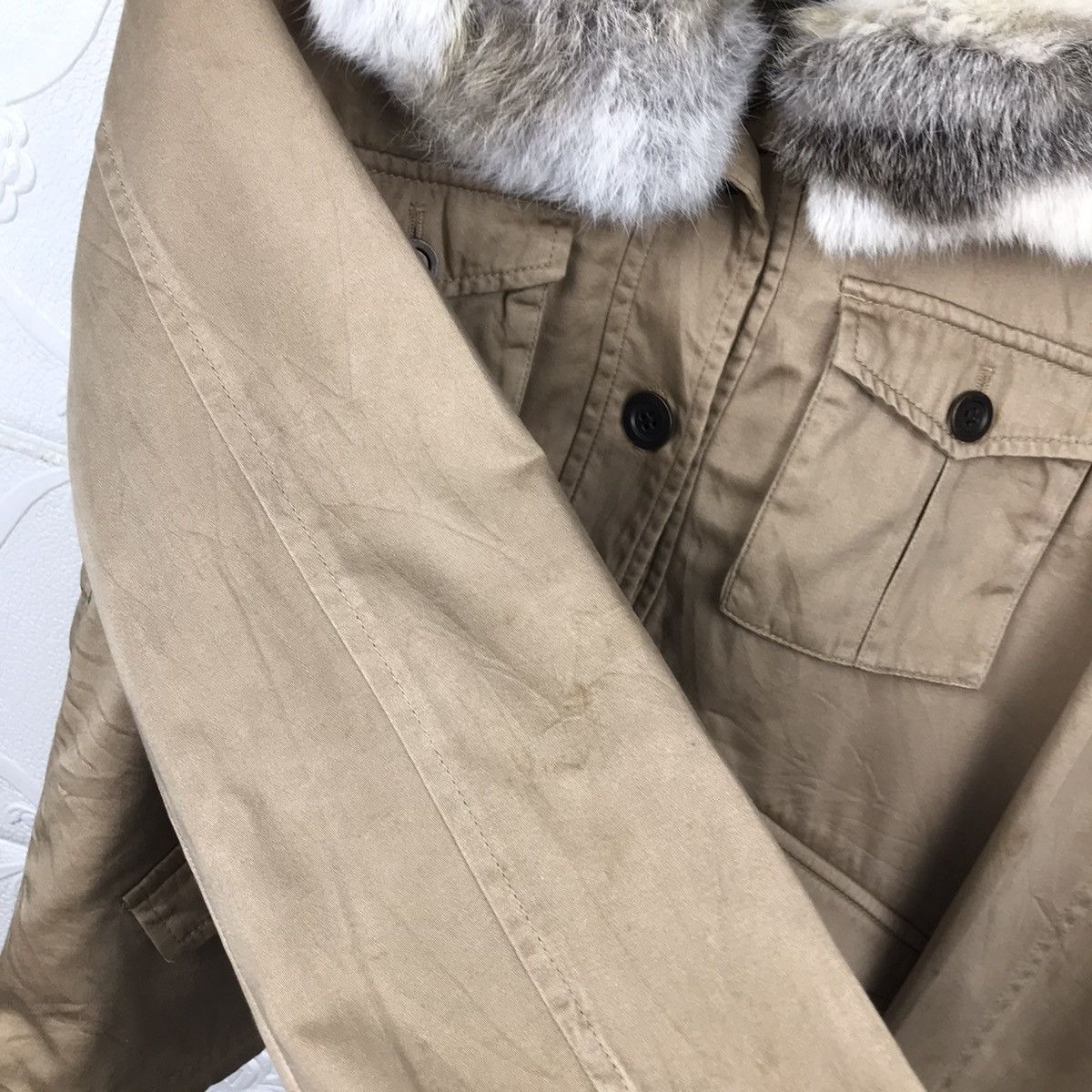 Designer × Japanese Brand × Vintage Japanese Lowrys Farm Fur Cropper Parka Jacket Size XS / US 0-2 / IT 36-38 - 4 Thumbnail