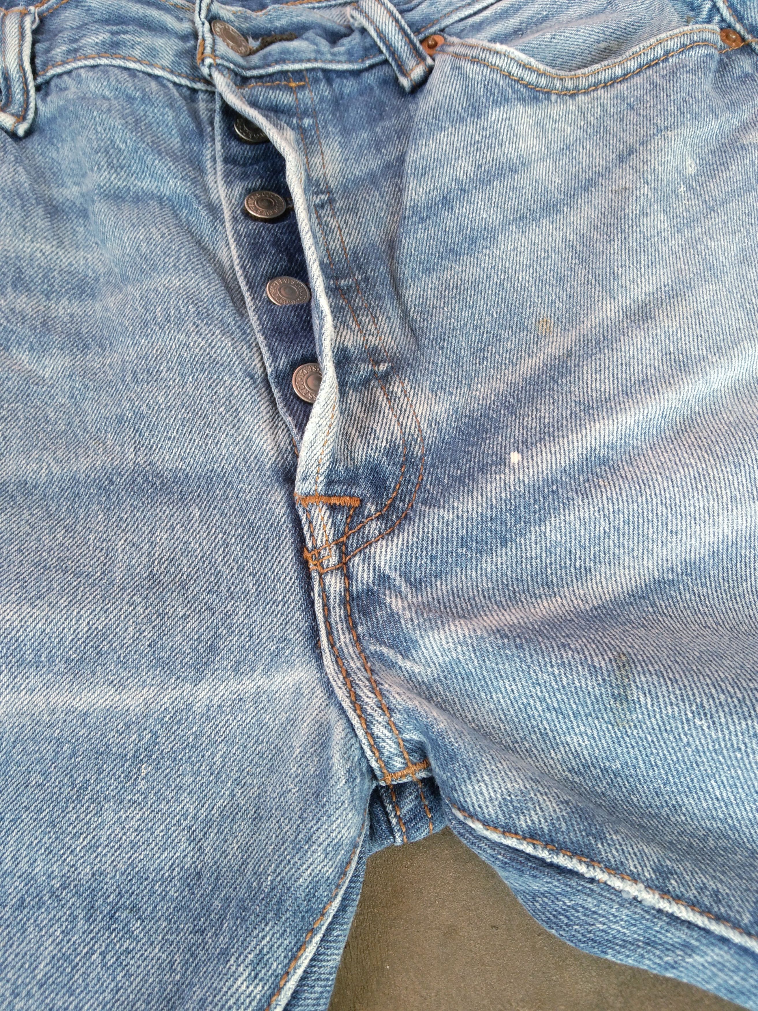 Levi's × Vintage Vintage Levis 501 Light Wash Distressed Jeans 34x32 Size US 34 / EU 50 - 12 Thumbnail
