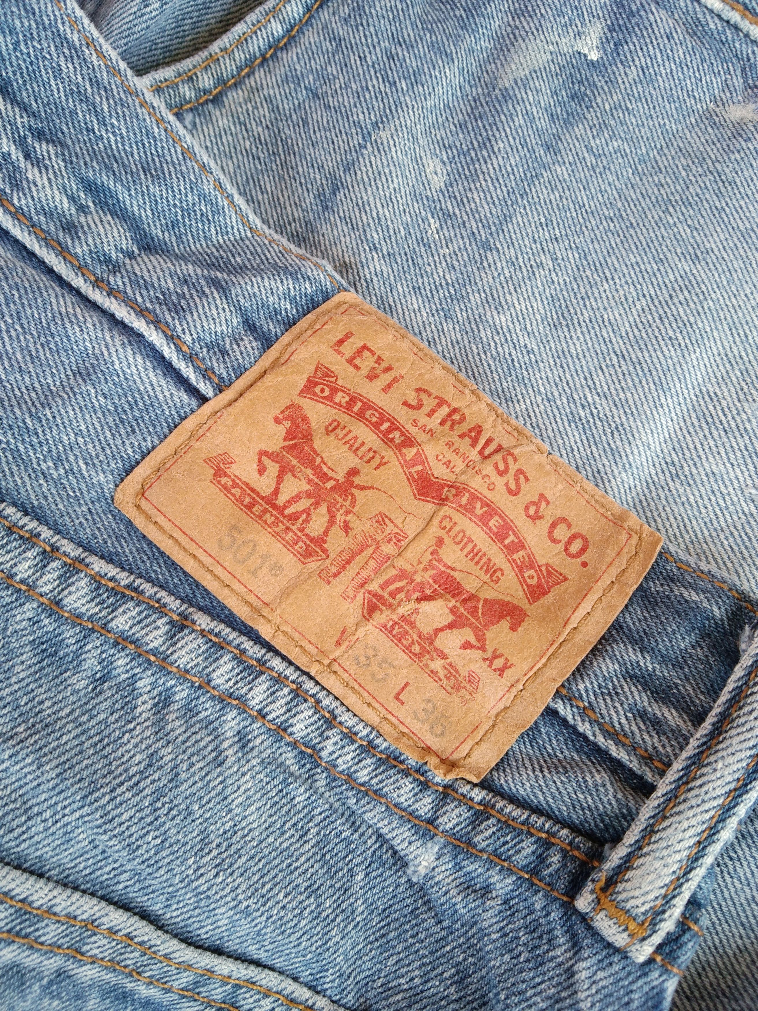 Levi's × Vintage Vintage Levis 501 Light Wash Distressed Jeans 34x32 Size US 34 / EU 50 - 7 Thumbnail