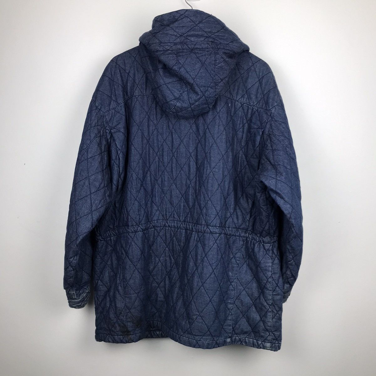 Calvin Klein × Designer × Vintage Vintage 80s Calvin Klein Quilted Hooded Denim Over Jacket Size US L / EU 52-54 / 3 - 11 Thumbnail