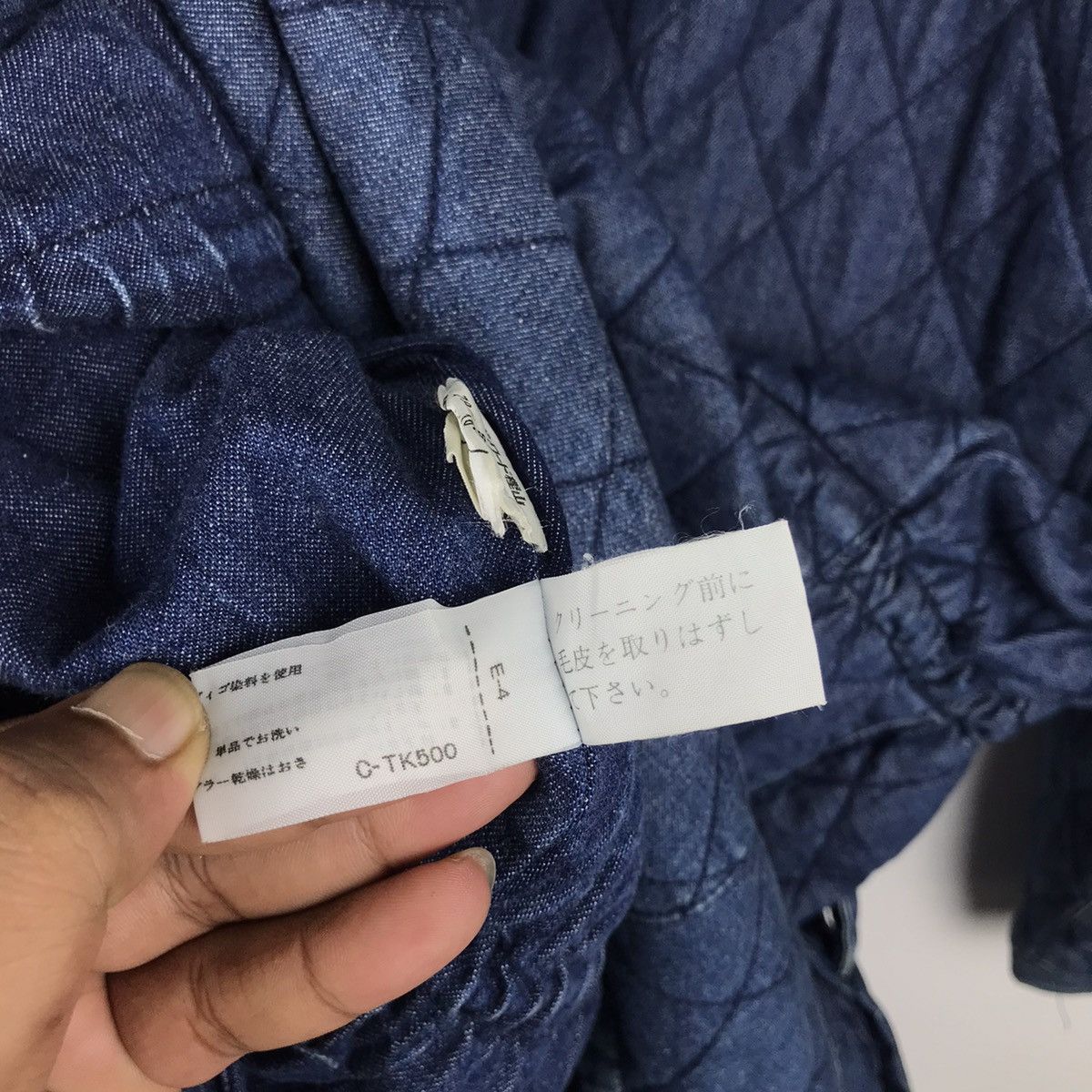 Calvin Klein × Designer × Vintage Vintage 80s Calvin Klein Quilted Hooded Denim Over Jacket Size US L / EU 52-54 / 3 - 17 Thumbnail