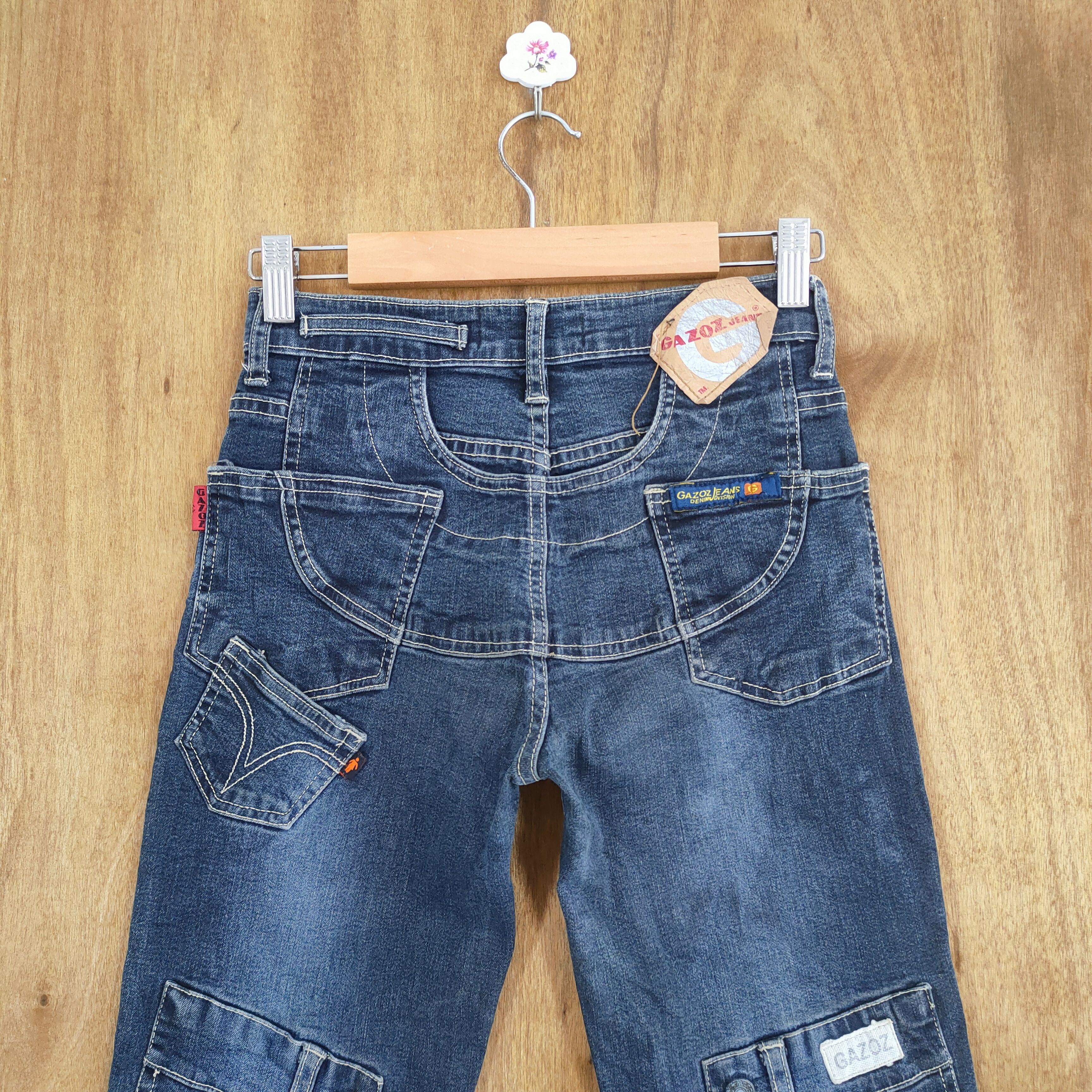 Jean SIZE 25/26 GOZAZ FLARE PATCHWORK POCKET CARGO PANTS Size US 26 / EU 42 - 7 Thumbnail