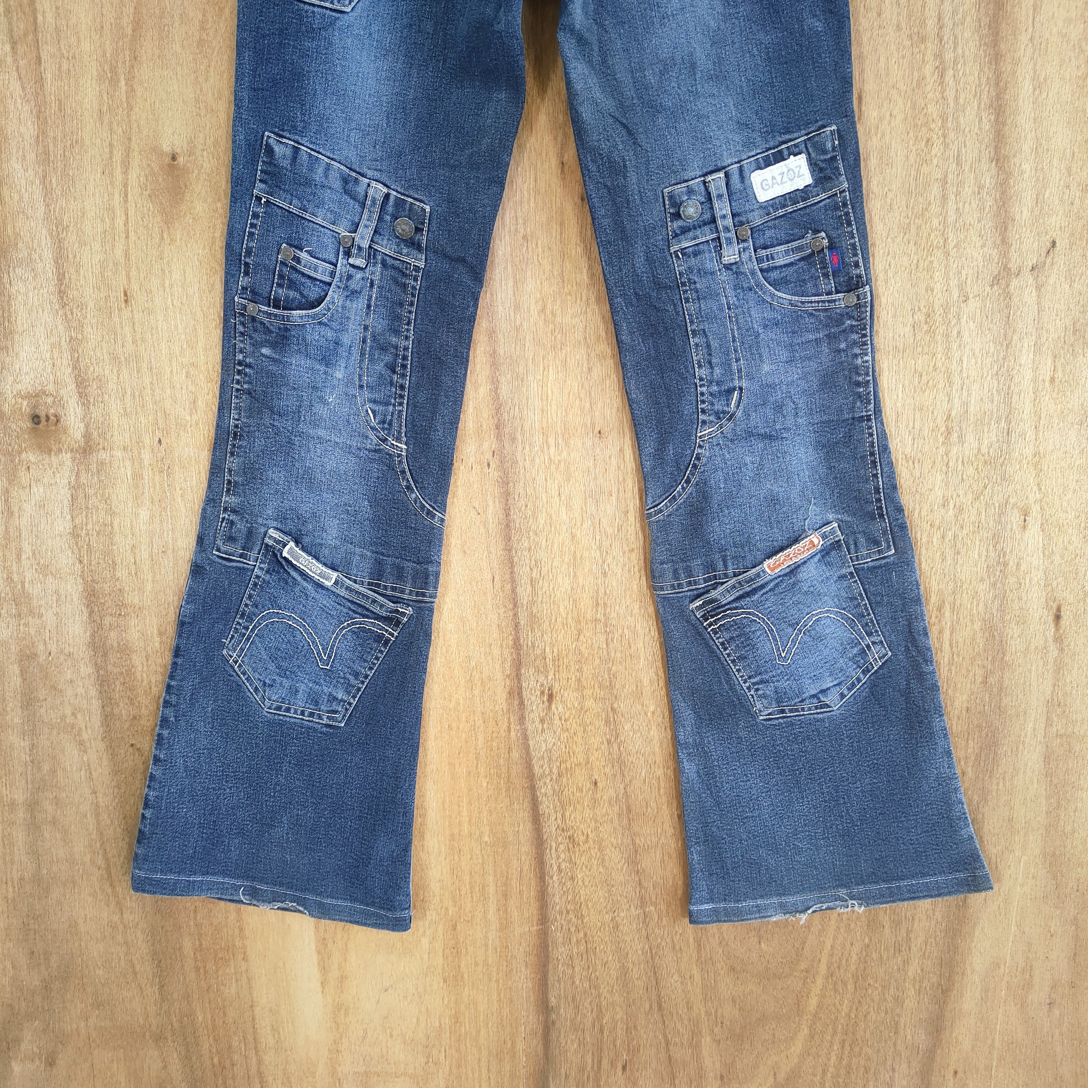 Jean SIZE 25/26 GOZAZ FLARE PATCHWORK POCKET CARGO PANTS Size US 26 / EU 42 - 8 Thumbnail