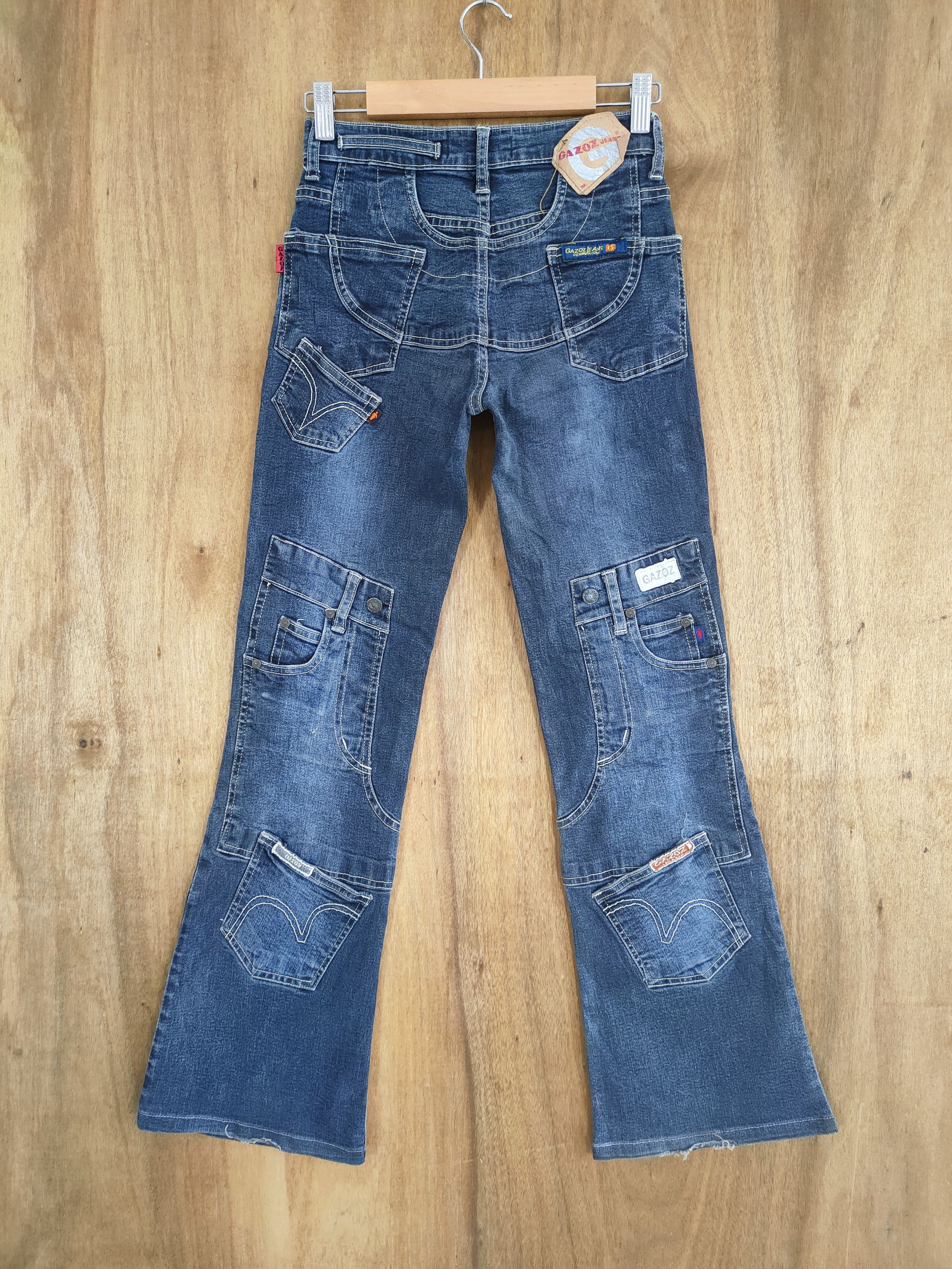 Jean SIZE 25/26 GOZAZ FLARE PATCHWORK POCKET CARGO PANTS Size US 26 / EU 42 - 1 Thumbnail