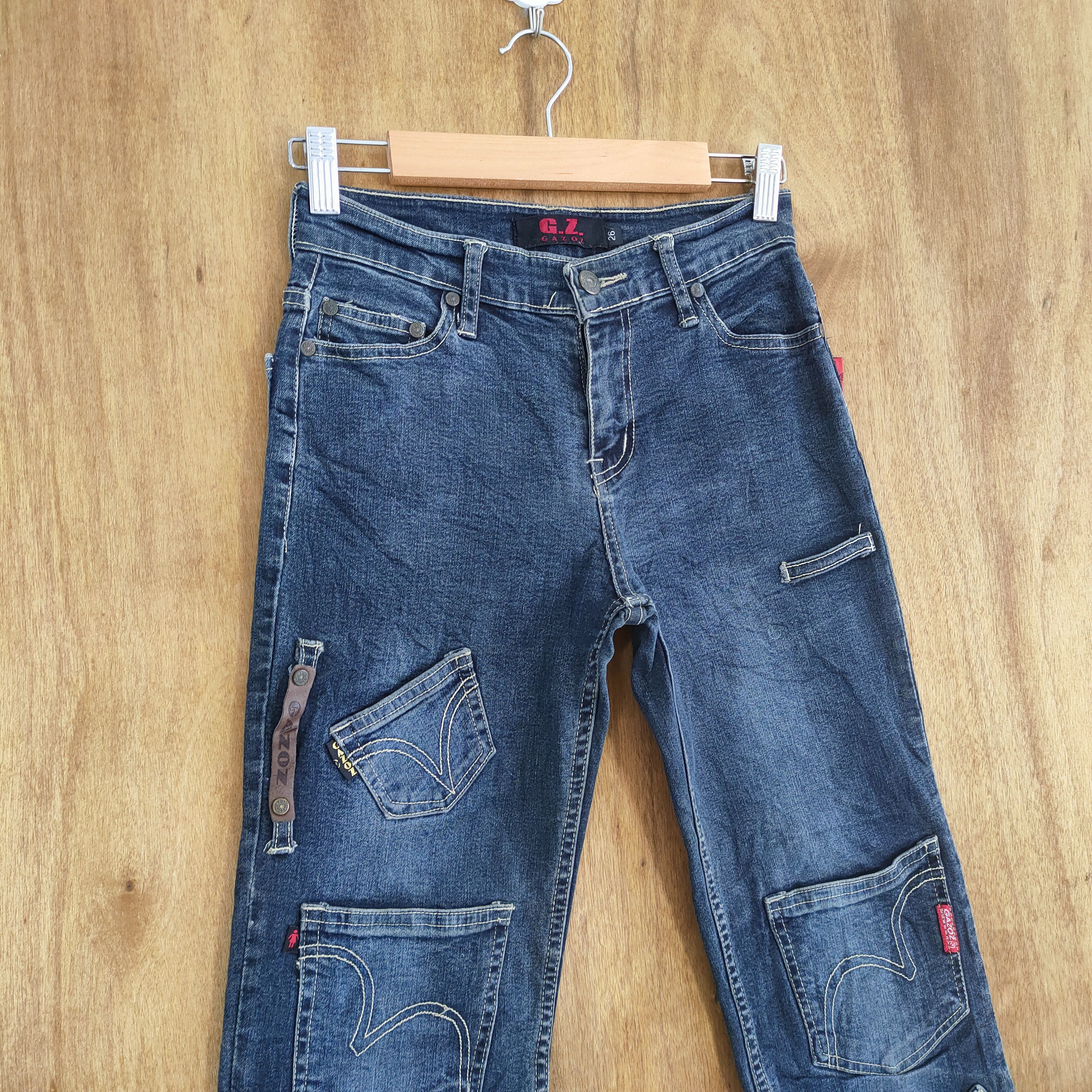Jean SIZE 25/26 GOZAZ FLARE PATCHWORK POCKET CARGO PANTS Size US 26 / EU 42 - 5 Thumbnail
