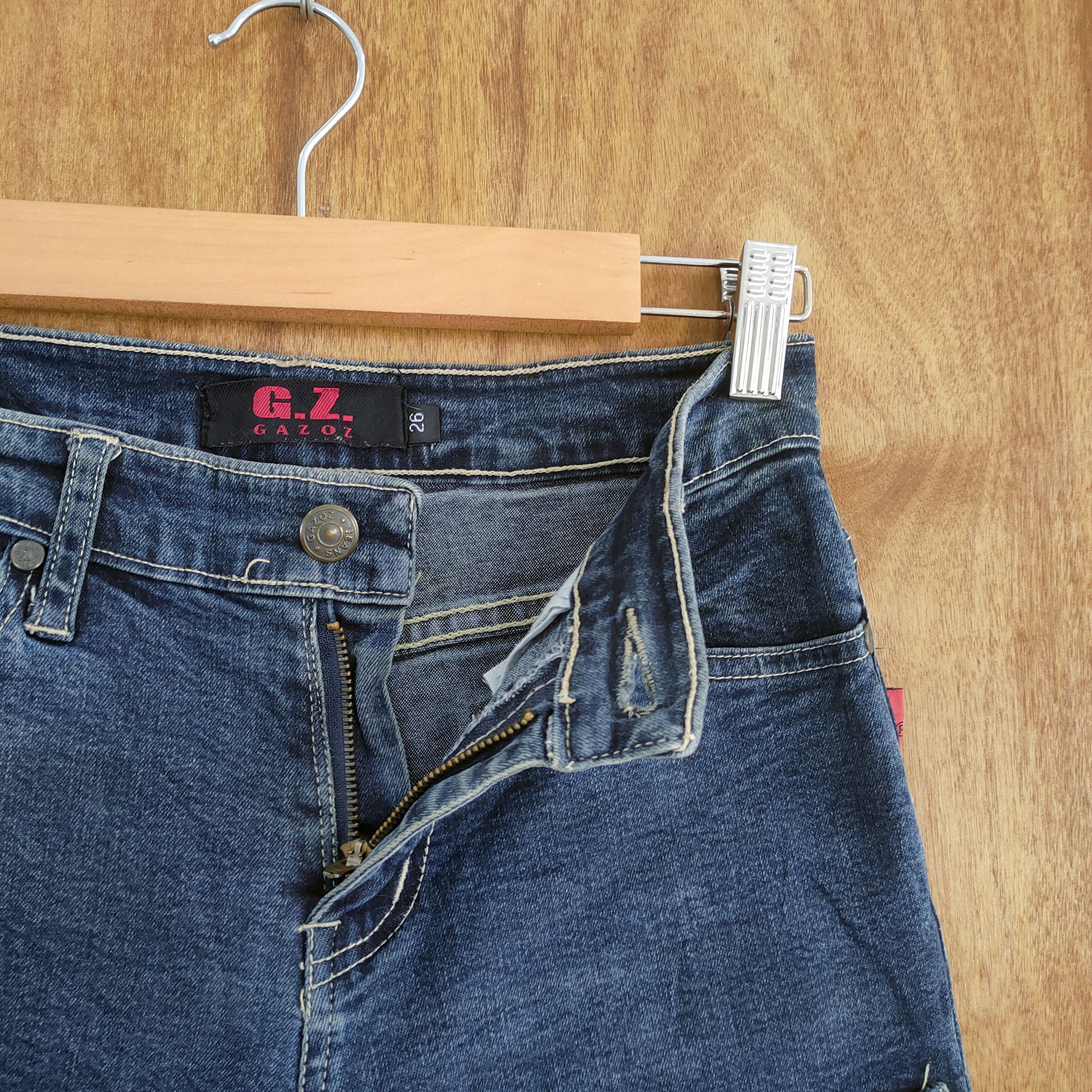 Jean SIZE 25/26 GOZAZ FLARE PATCHWORK POCKET CARGO PANTS Size US 26 / EU 42 - 11 Thumbnail