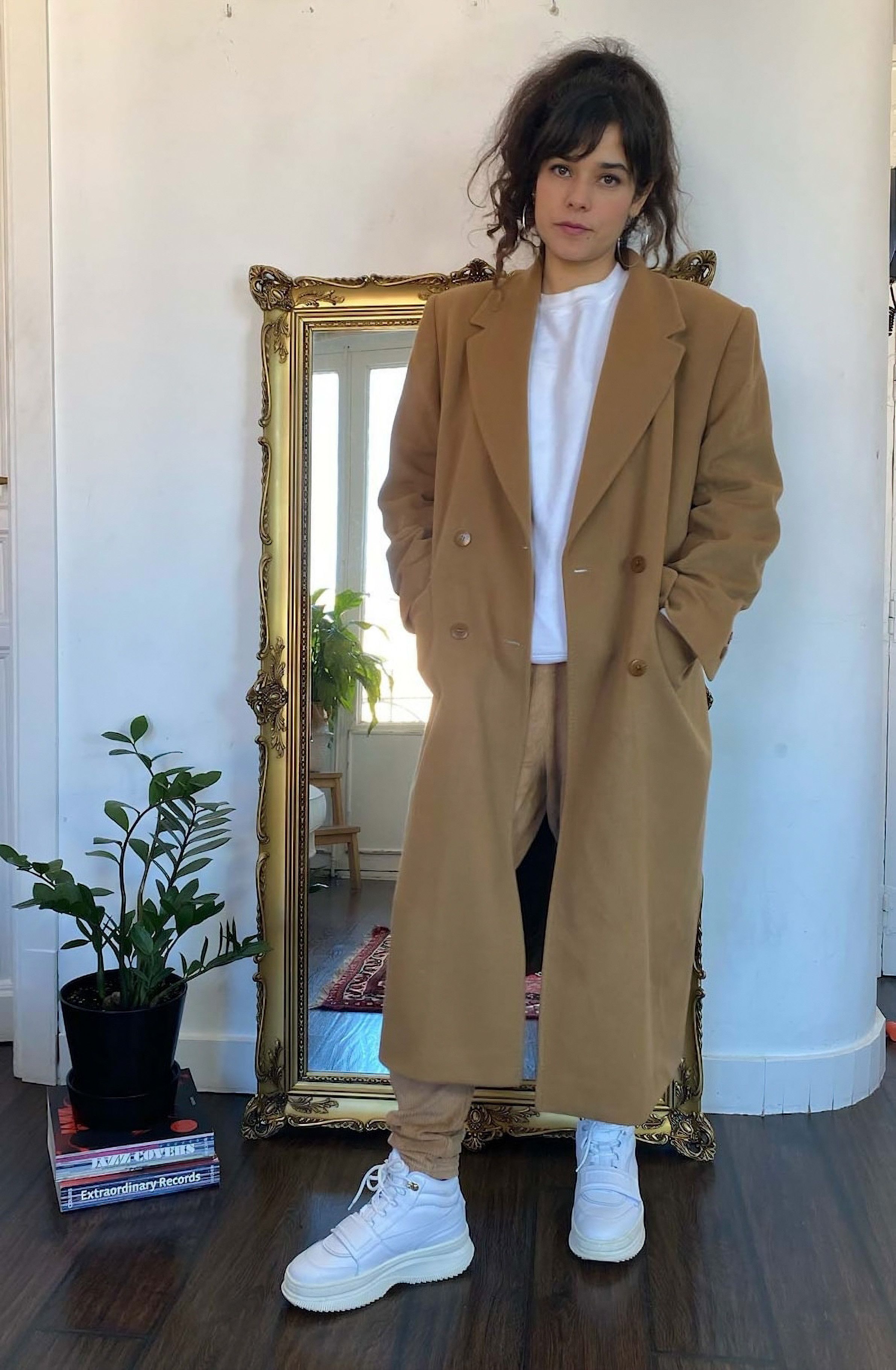 Brown vintage Burberry coat Burberry women's wool coat