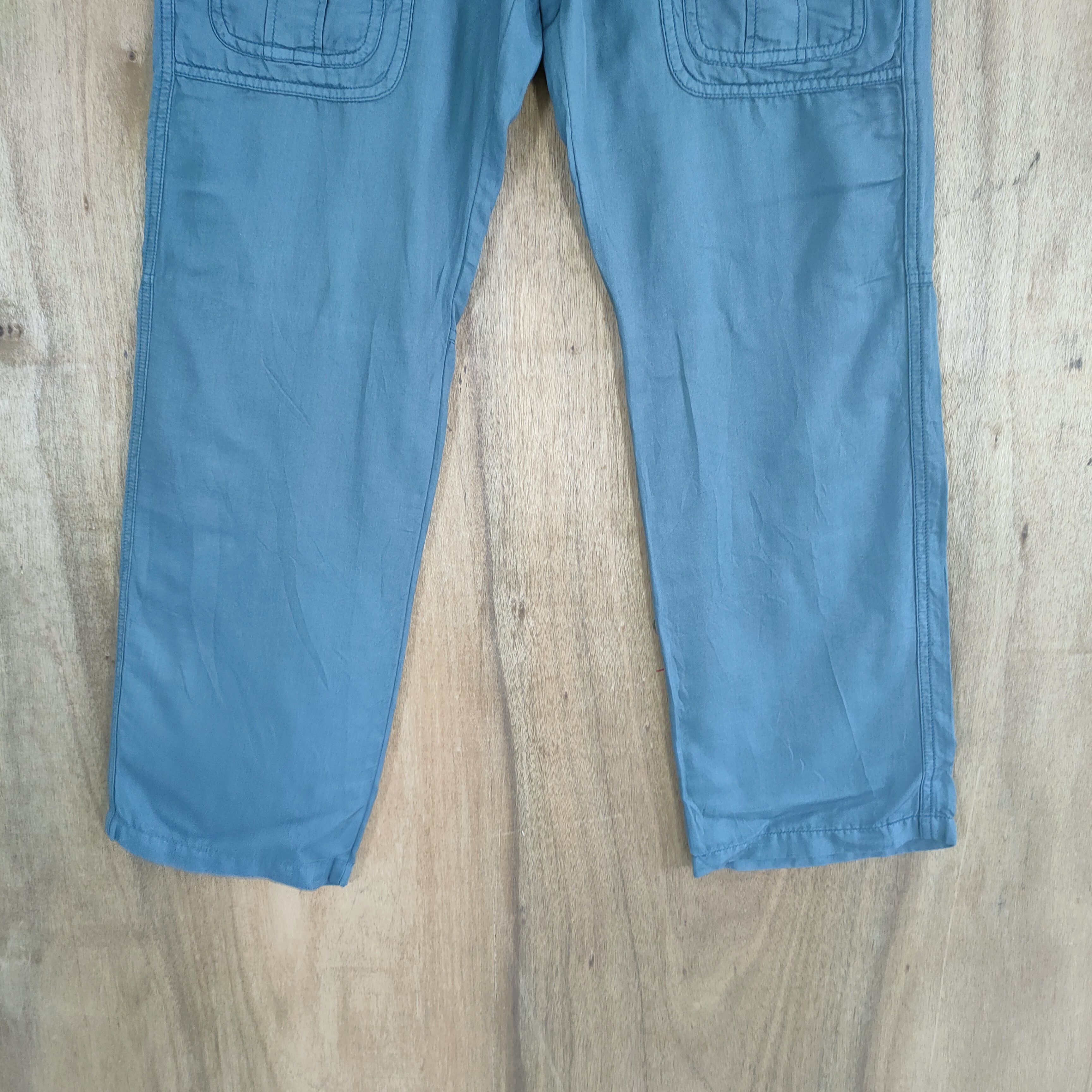 Issey Miyake SUNAOKUWAHARA by ISSEY MIYAKE DARK GREEN CARGO PANTS Size US 30 / EU 46 - 3 Thumbnail