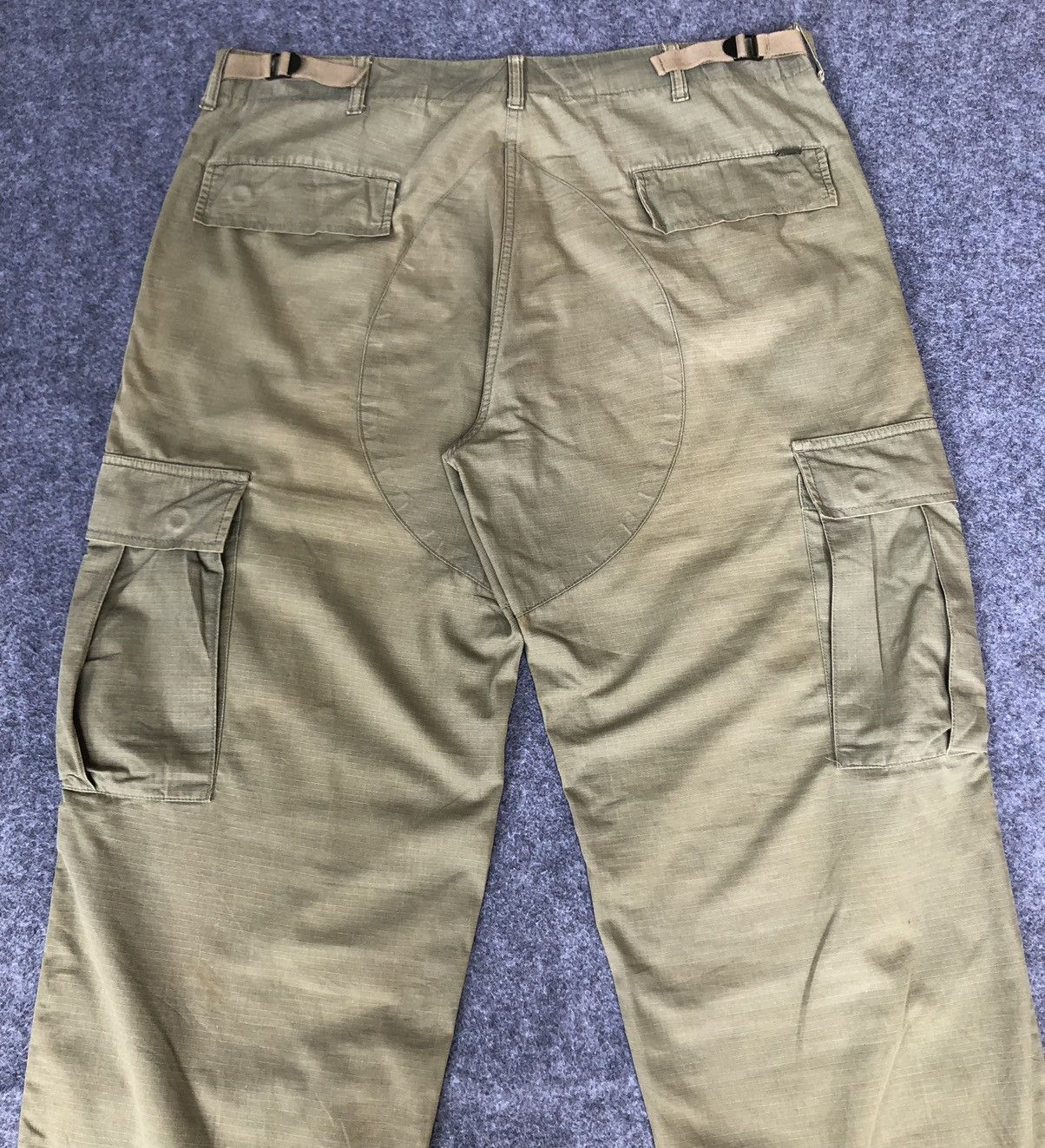 Stussy Vintage 90s🔥STUSSY JAPAN🔥Faded Green Army Baggy Cargo Pants Size US 37 - 10 Thumbnail