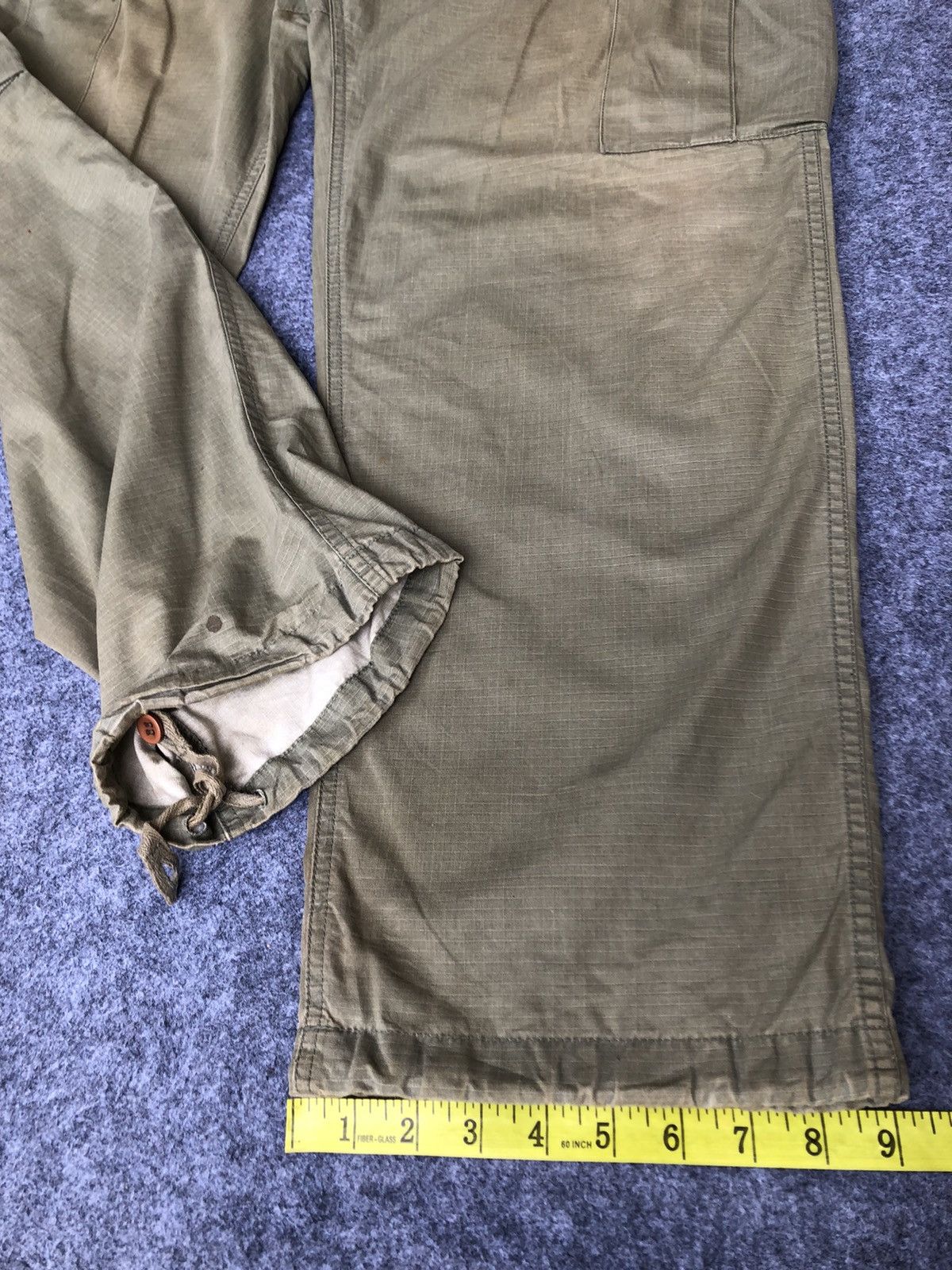 Stussy Vintage 90s🔥STUSSY JAPAN🔥Faded Green Army Baggy Cargo Pants Size US 37 - 3 Thumbnail