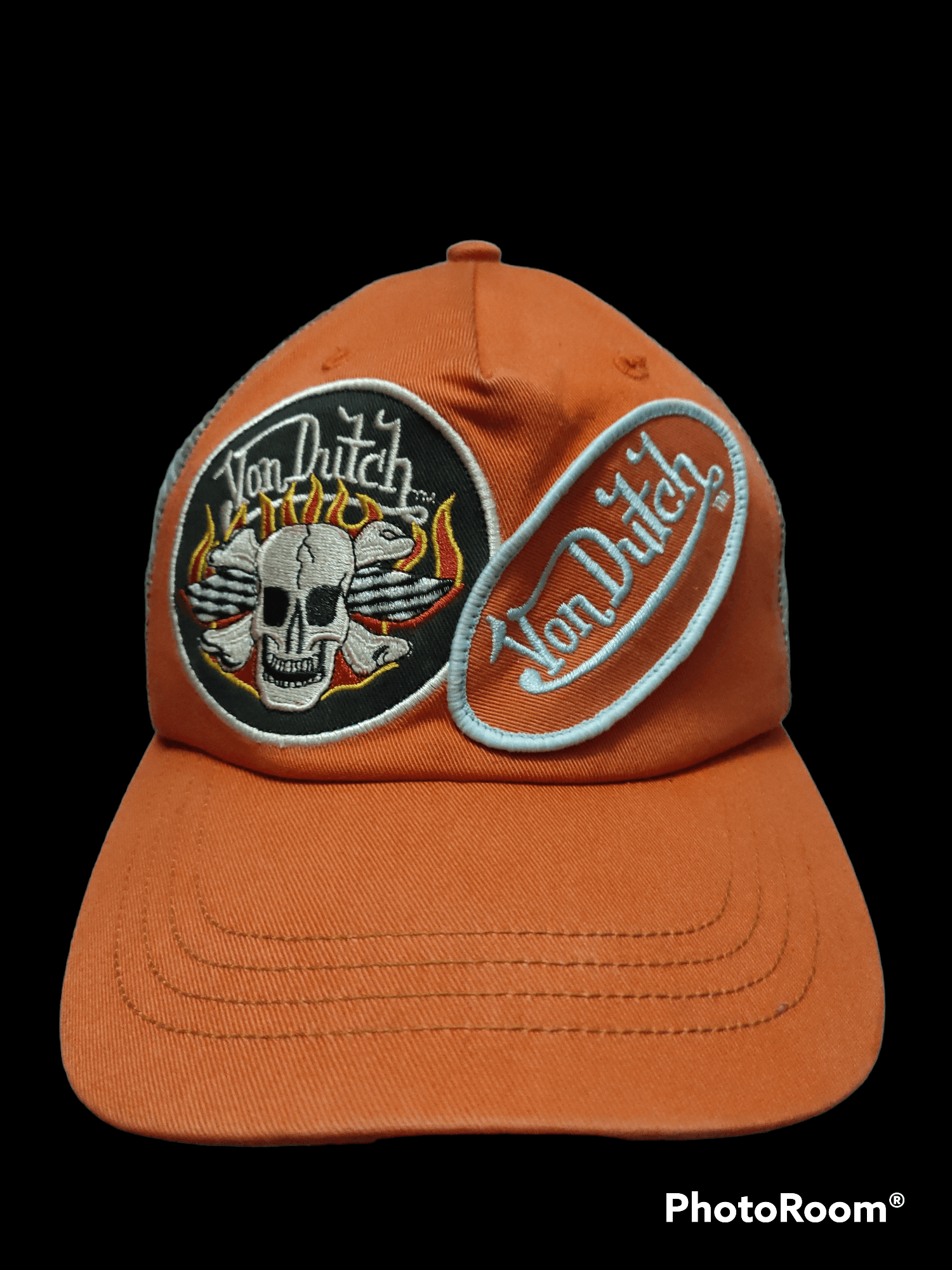 Von Dutch Von Dutch Trucker Cap Vintage x Embroidery Fire Skull Size ONE SIZE - 1 Thumbnail