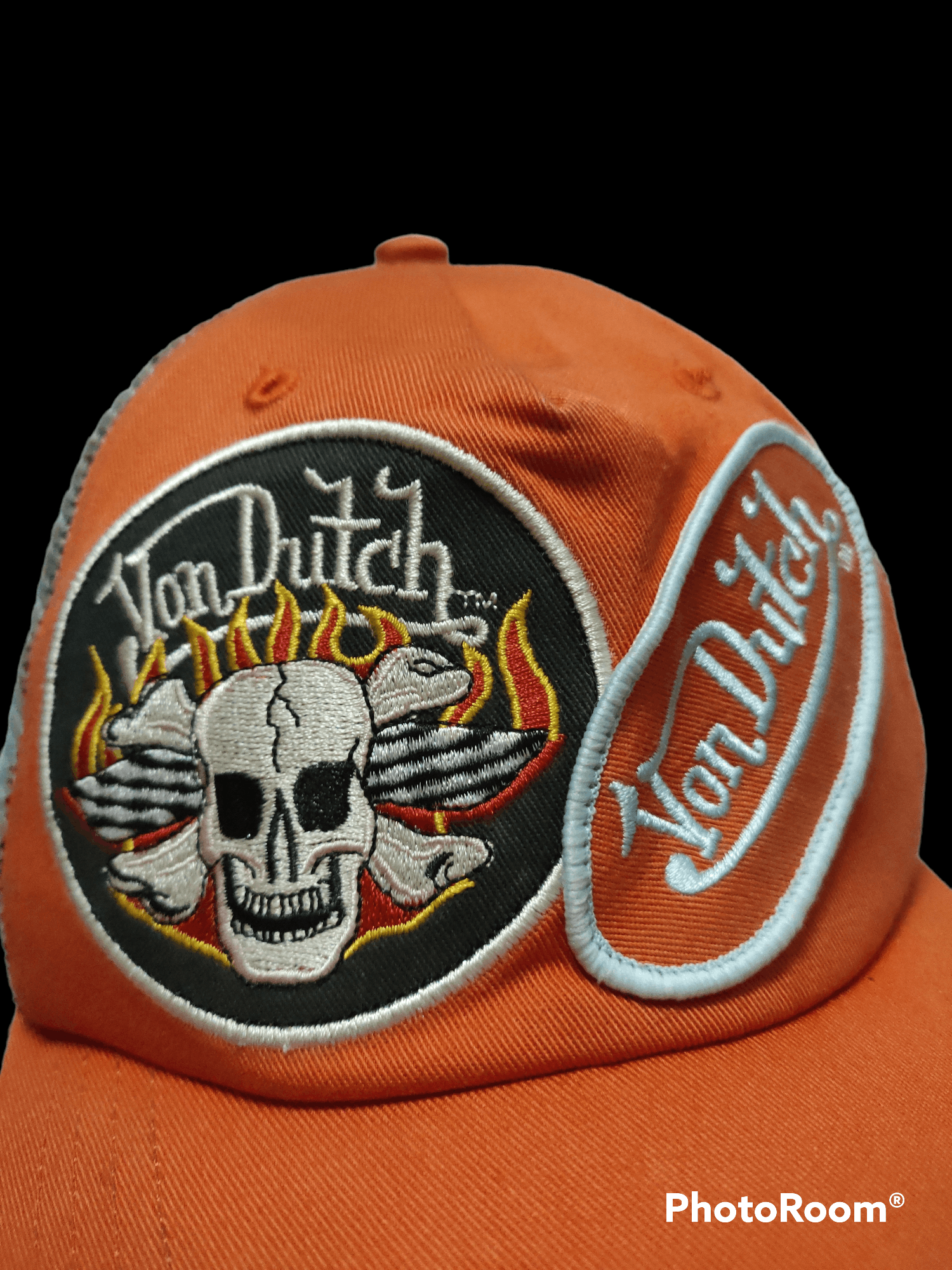 Von Dutch Von Dutch Trucker Cap Vintage x Embroidery Fire Skull Size ONE SIZE - 2 Thumbnail