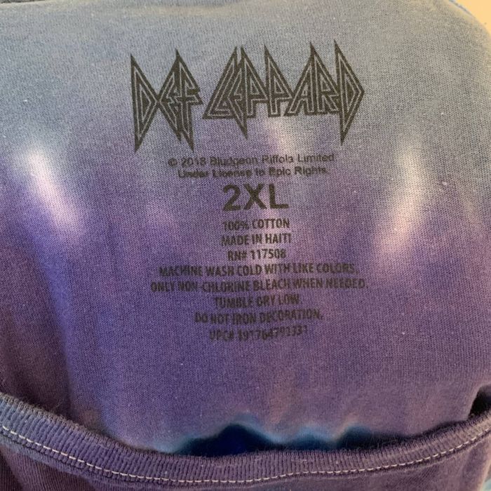 def leppard blue tie dye shirt