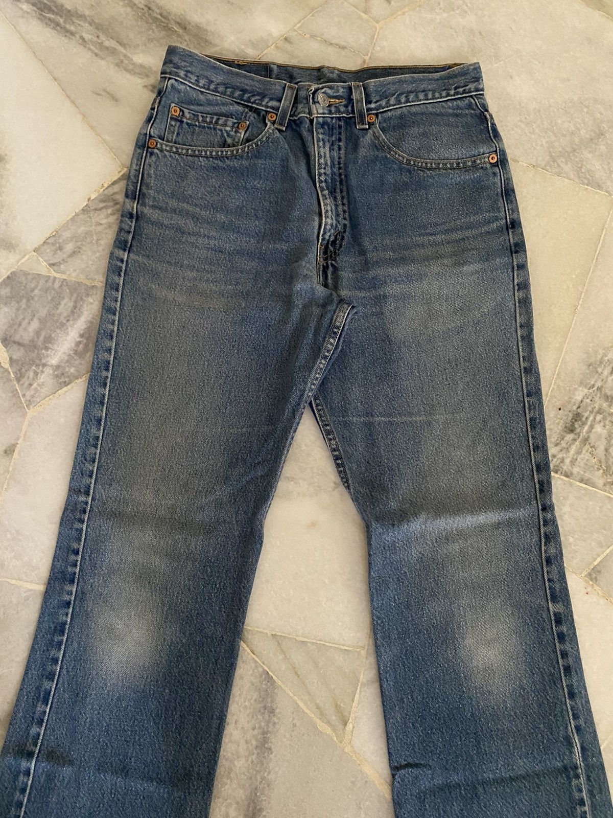 Levi's VINTAGE LEVIS 517 FLARED BELL COWBOY DISTRESSED Size US 31 - 4 Thumbnail