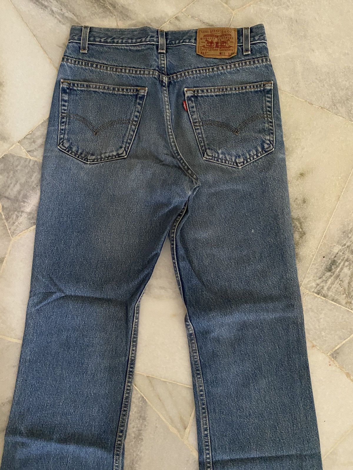 Levi's VINTAGE LEVIS 517 FLARED BELL COWBOY DISTRESSED Size US 31 - 10 Thumbnail