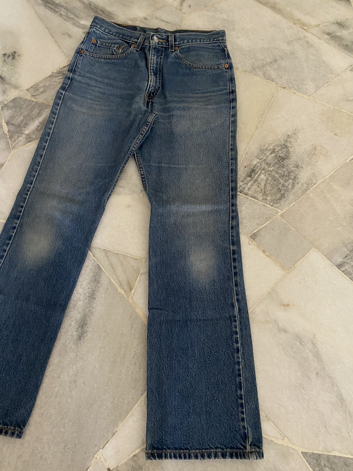 Levi's VINTAGE LEVIS 517 FLARED BELL COWBOY DISTRESSED Size US 31 - 3 Thumbnail