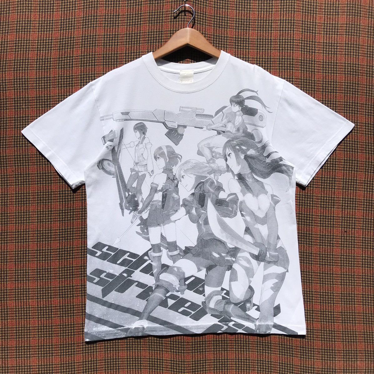 Anime Schoolgirl Strikers Shirt Japanese Vintage Anime
