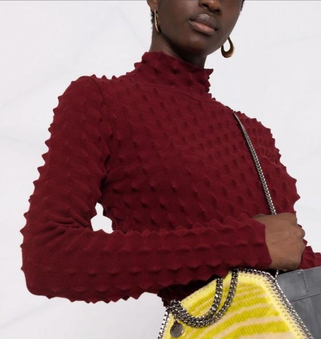 STELLA MCCARTNEY Spiked-Knit High-Neck Sweater