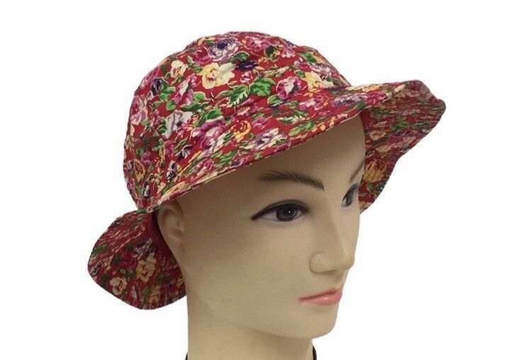 Kenzo VINTAGE KENZO PARIS FLORAL JAPAN BRAND BUCKET HAT CAP Size ONE SIZE - 3 Thumbnail