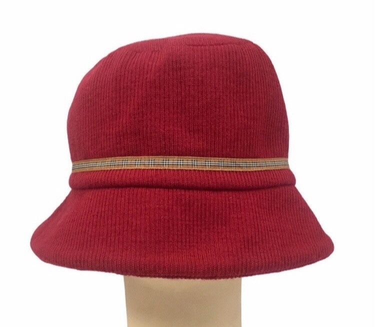 Burberry BURBERRY BLUE LABEL CHECKERED LINE RED COLOR BUCKET HAT CAP Size ONE SIZE - 6 Thumbnail