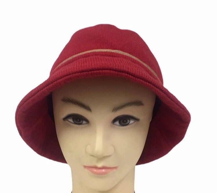 Burberry BURBERRY BLUE LABEL CHECKERED LINE RED COLOR BUCKET HAT CAP Size ONE SIZE - 2 Thumbnail