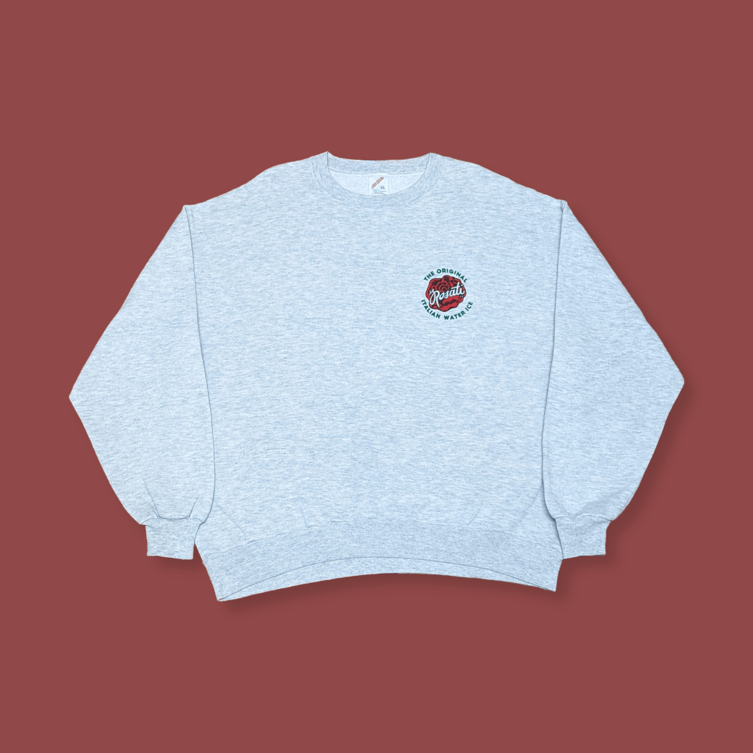 Jerzees × Vintage Vintage 90s Jerzees Rossati Rose Blank Boxy Sweatshirt Size US L / EU 52-54 / 3 - 1 Thumbnail
