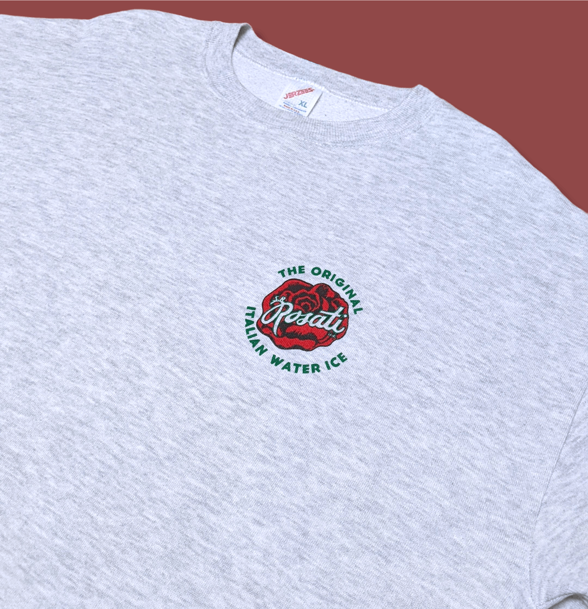 Jerzees × Vintage Vintage 90s Jerzees Rossati Rose Blank Boxy Sweatshirt Size US L / EU 52-54 / 3 - 3 Thumbnail