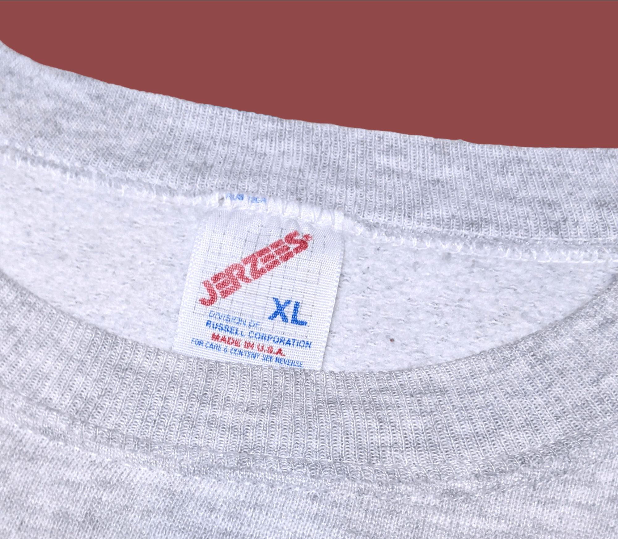 Jerzees × Vintage Vintage 90s Jerzees Rossati Rose Blank Boxy Sweatshirt Size US L / EU 52-54 / 3 - 9 Thumbnail