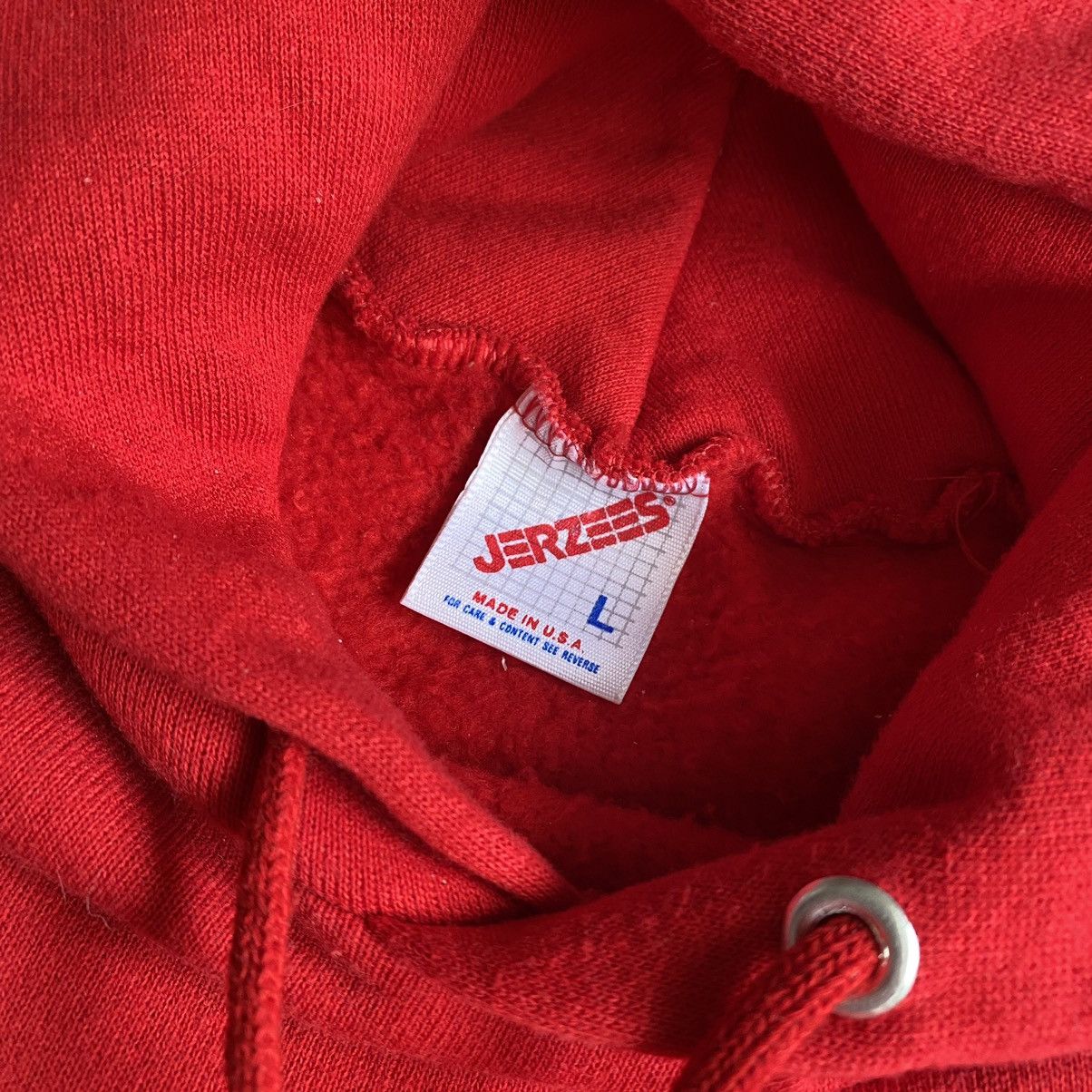 Jerzees Vintage 1990s Jerzees by Russell Athletic Red Blank Hoodie Size US L / EU 52-54 / 3 - 4 Thumbnail