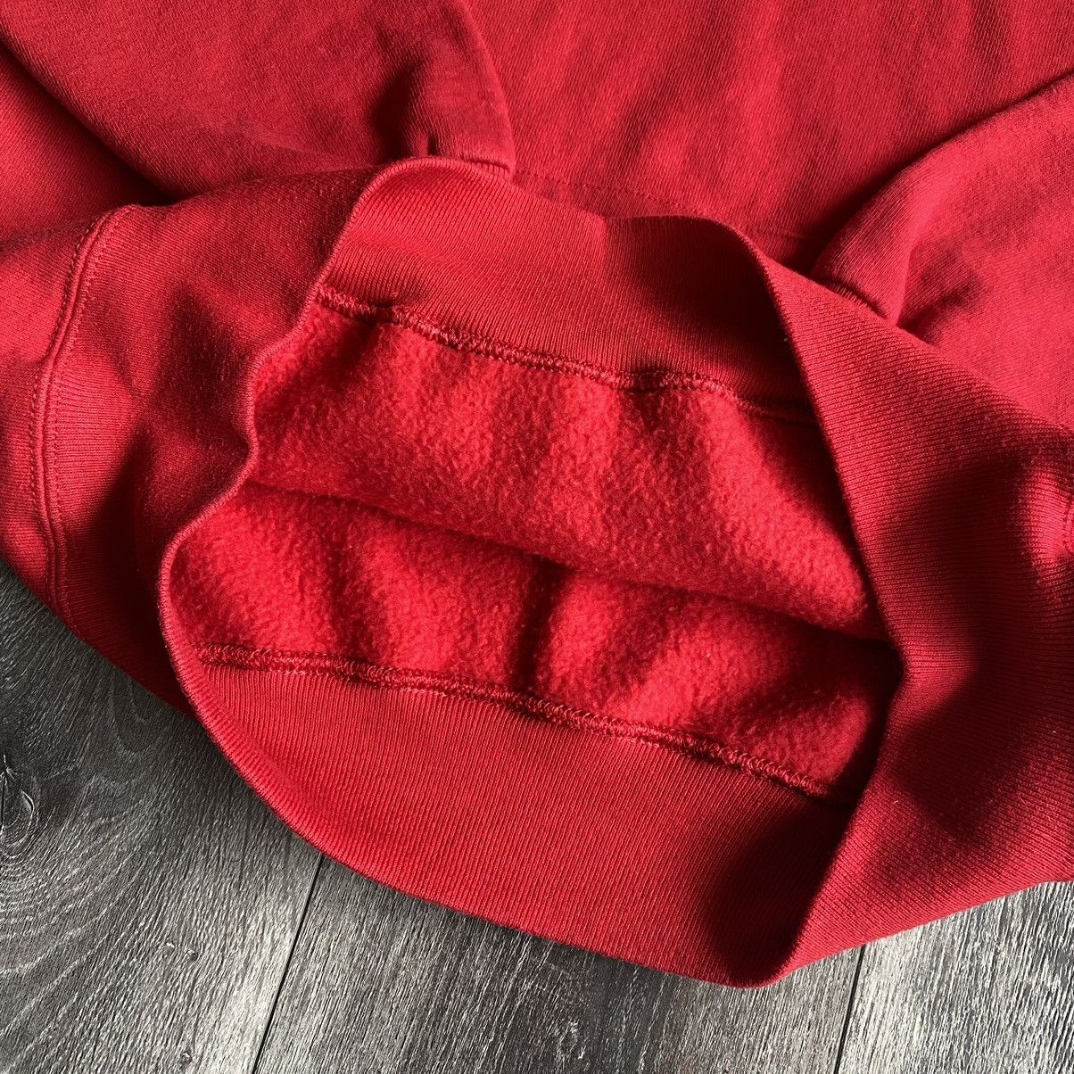 Jerzees Vintage 1990s Jerzees by Russell Athletic Red Blank Hoodie Size US L / EU 52-54 / 3 - 3 Thumbnail
