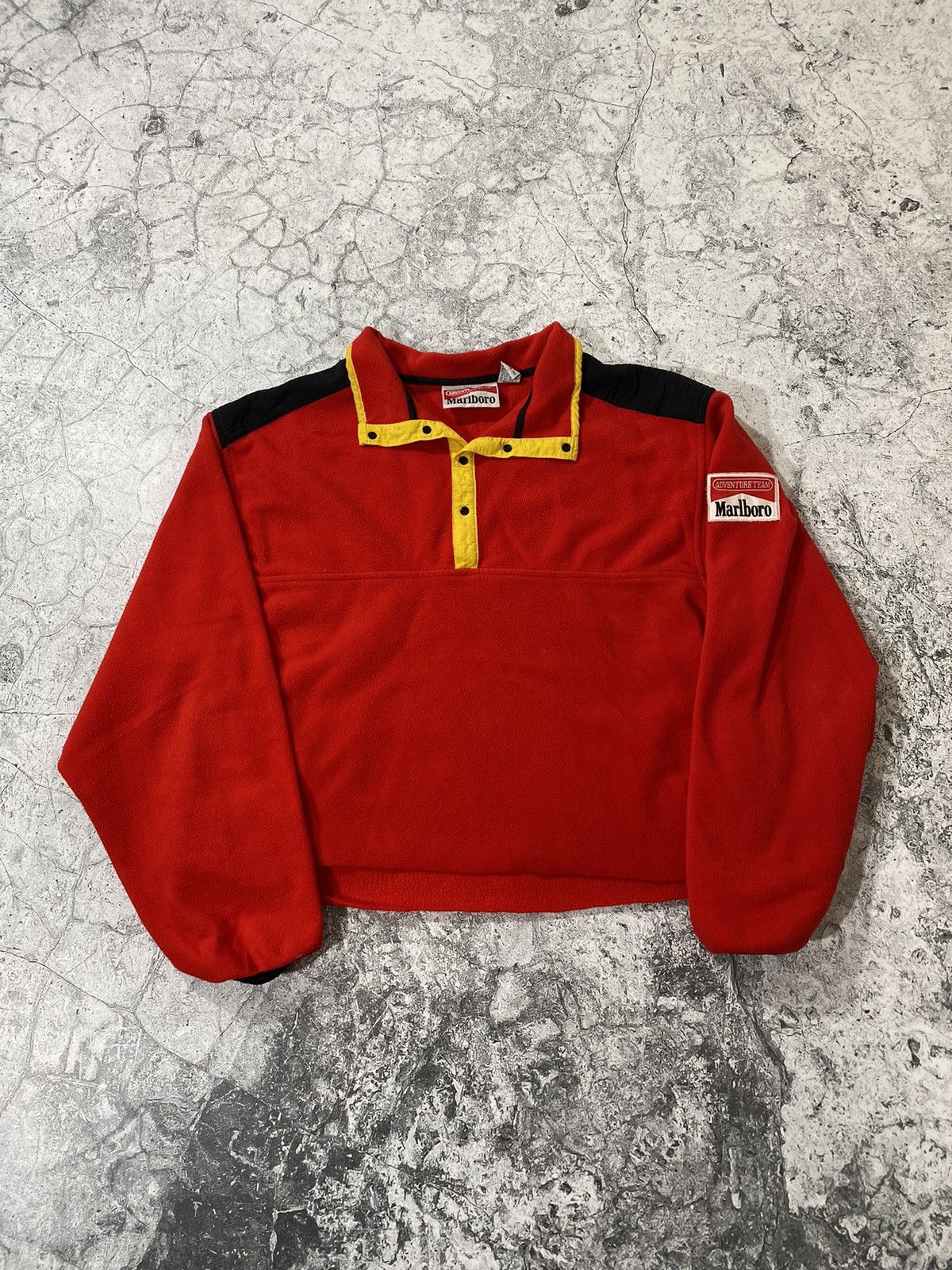 Marlboro × Vintage Vintage 90’s Marlboro Cropped Fleece Size US L / EU 52-54 / 3 - 1 Thumbnail
