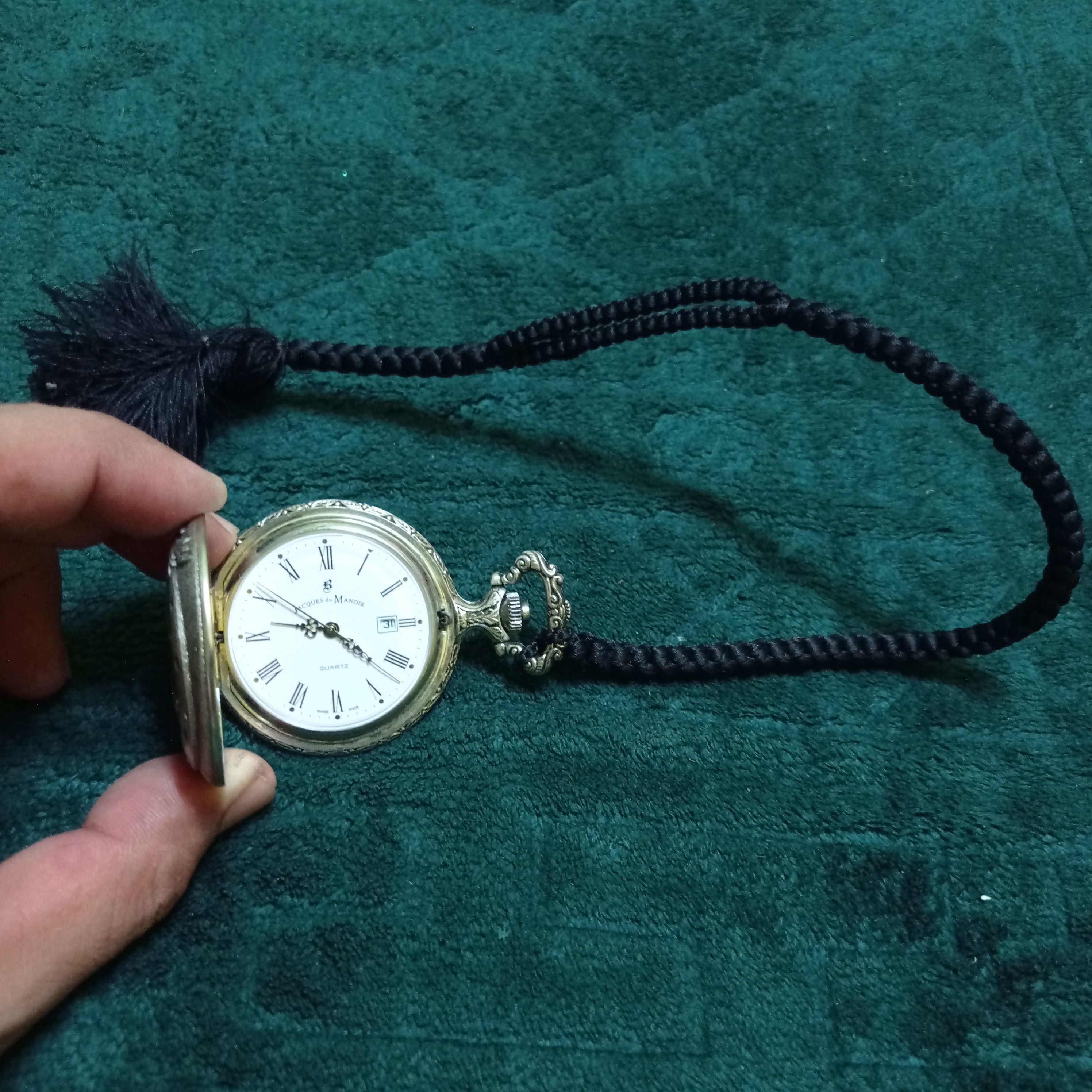 Vintage Super RARE Pocket Watch by JACQUES DU MANOIR SWISS MADE Size ONE SIZE - 3 Thumbnail